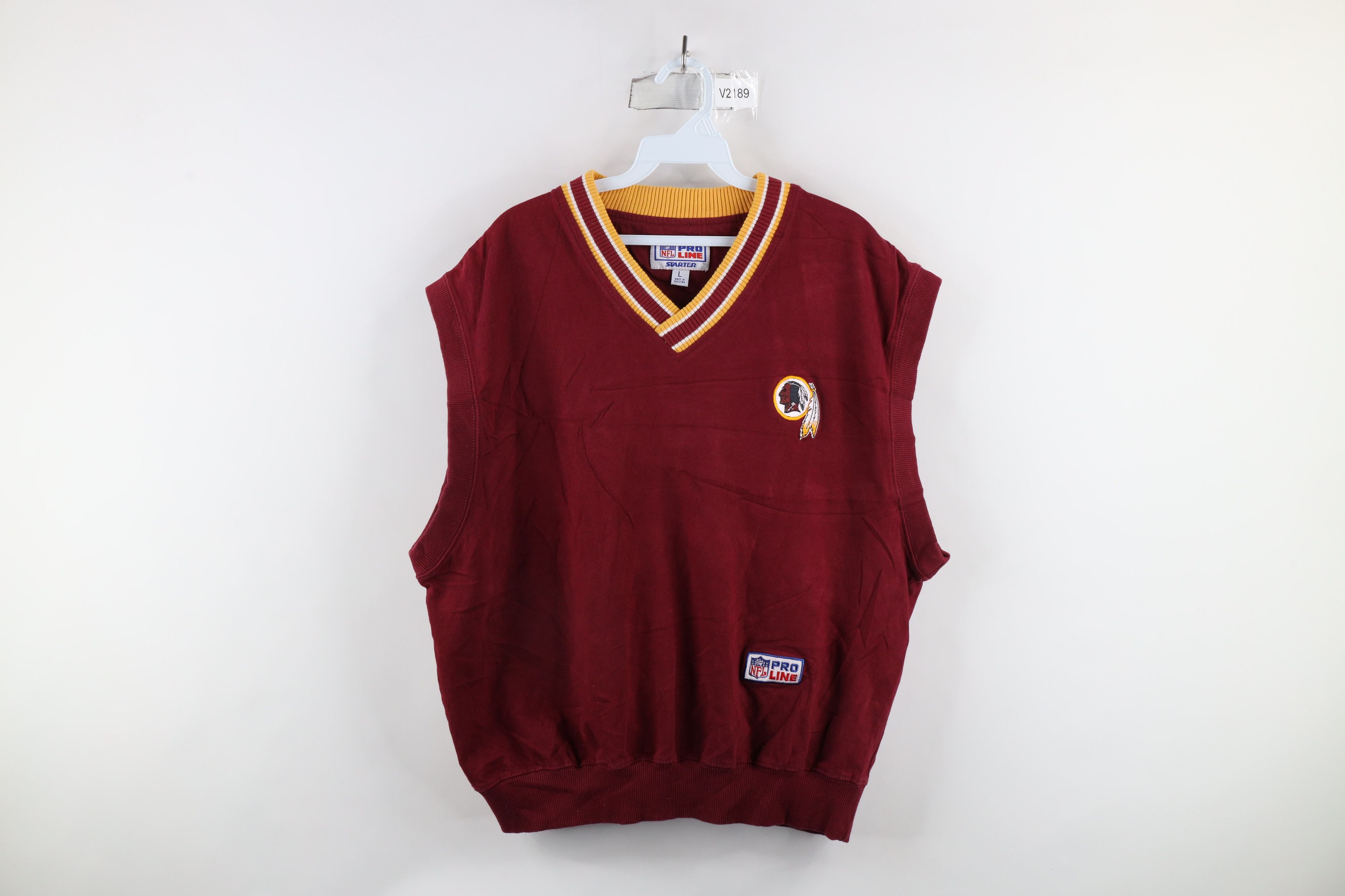 Starter × Vintage Vintage 90s Starter Washington Redskins Sweater Vest Size US L / EU 52-54 / 3 - 1 Thumbnail