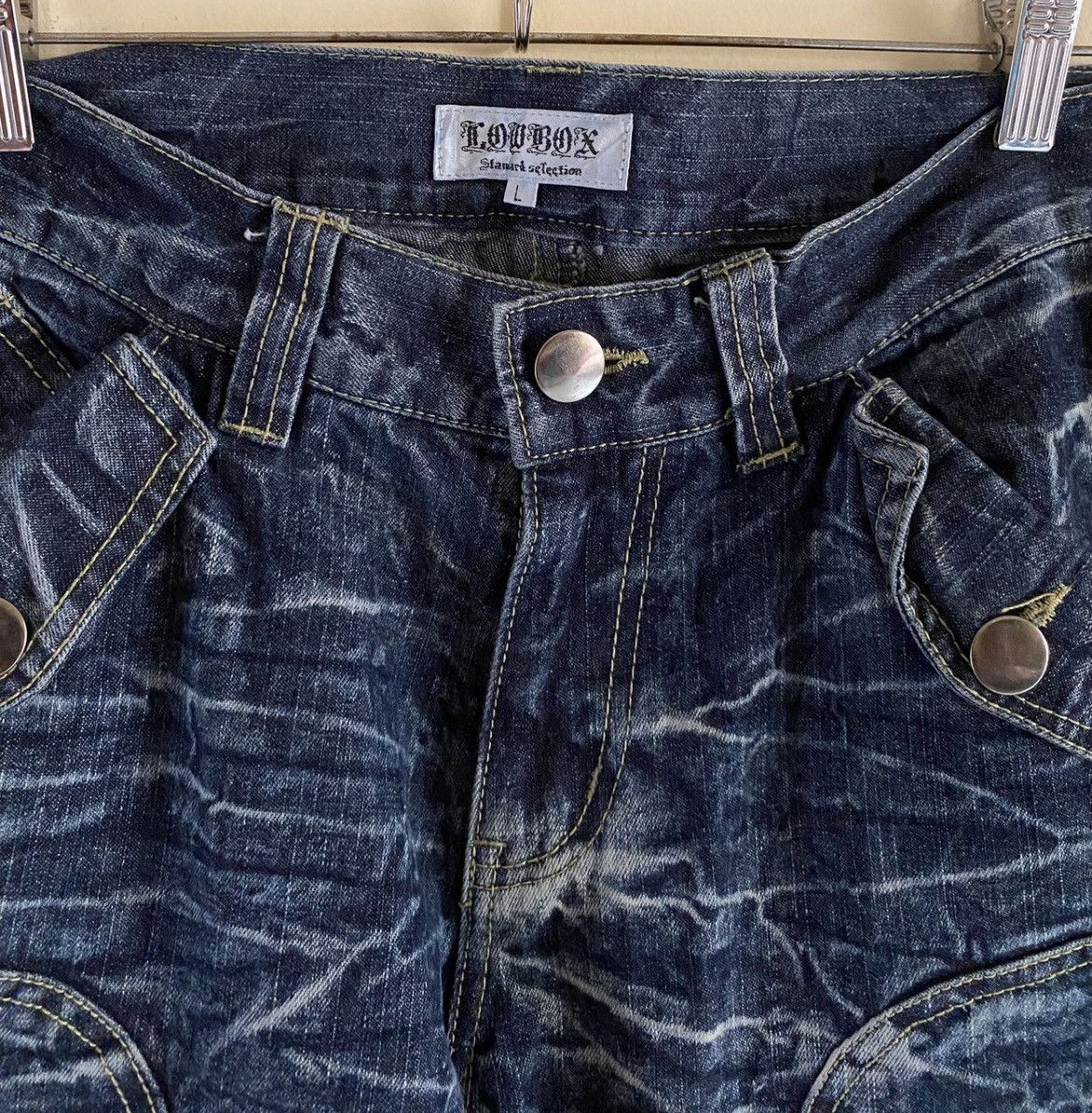 LOWBOX Japanese Fashion LowBox Cargo Jeans Size US 34 / EU 50 - 3 Thumbnail