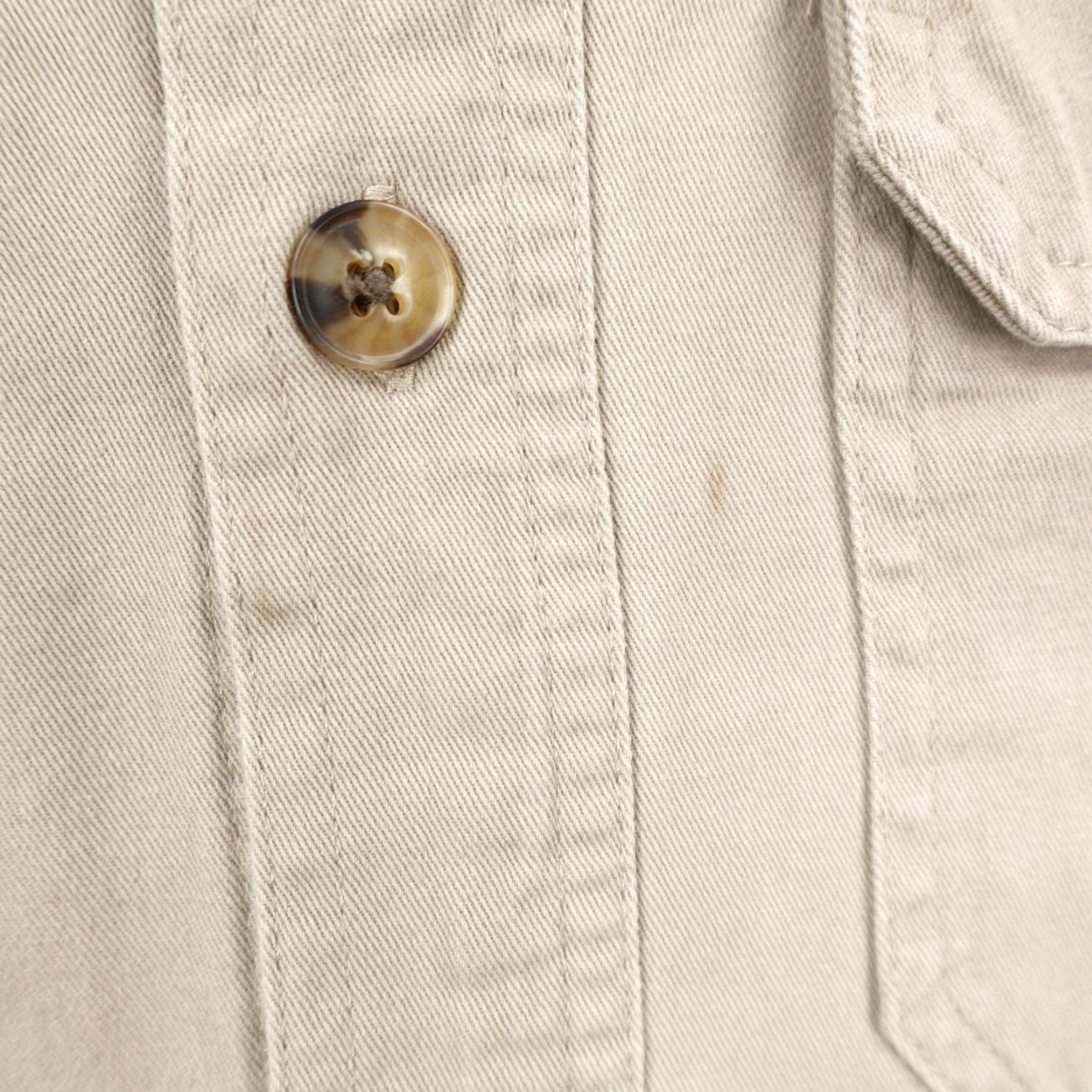 Vintage VINTAGE Woolrich Shirt Shacket Jacket - Canvas Flannel Lined, Khaki Beige, Men's Small - Button-Up, Workwear, Outdoor, Fall/Winter - S Mens Size US S / EU 44-46 / 1 - 4 Thumbnail