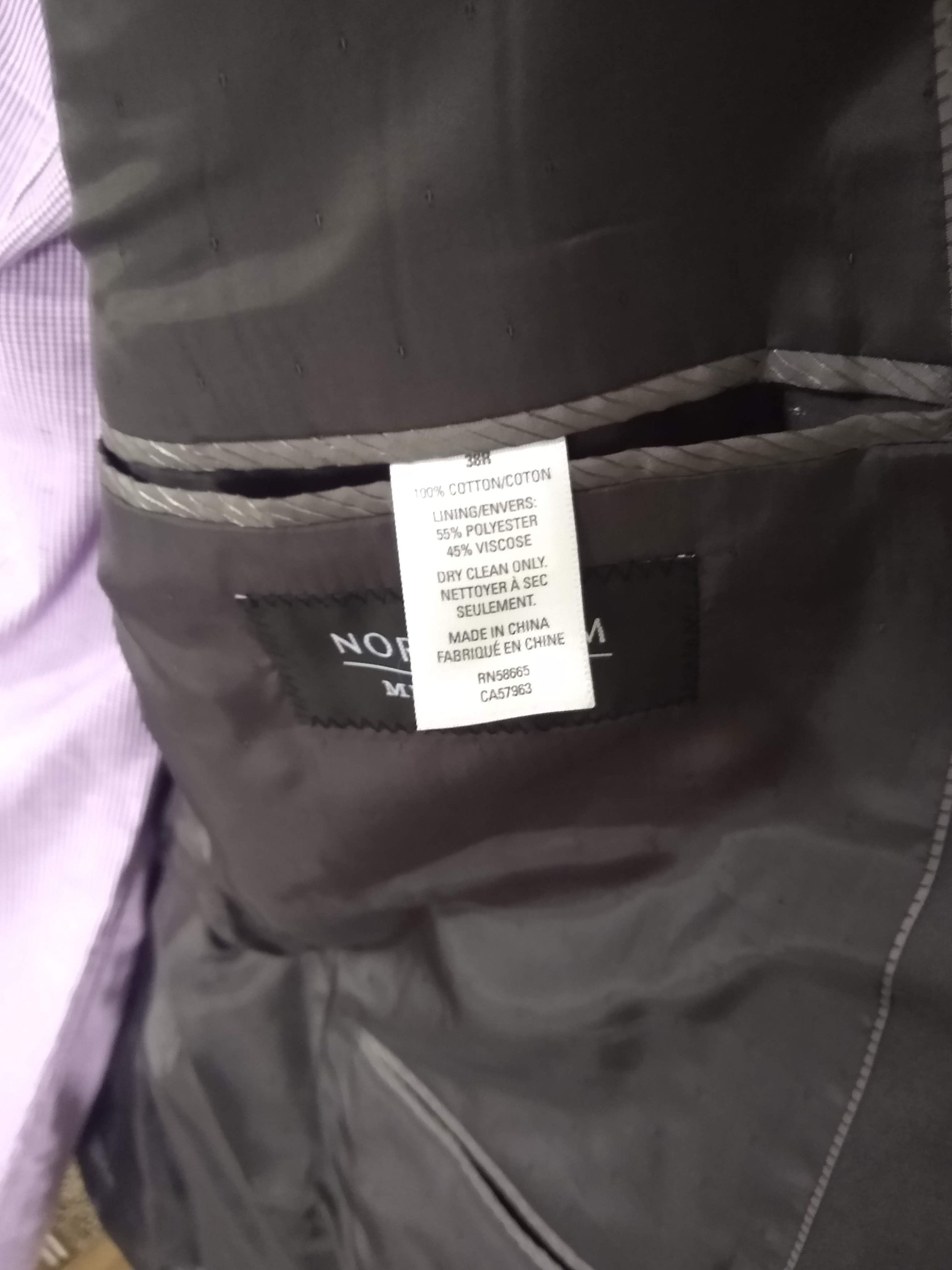 Nordstrom Charcoal Gray Blazer & Pants Size 38R - 3 Thumbnail