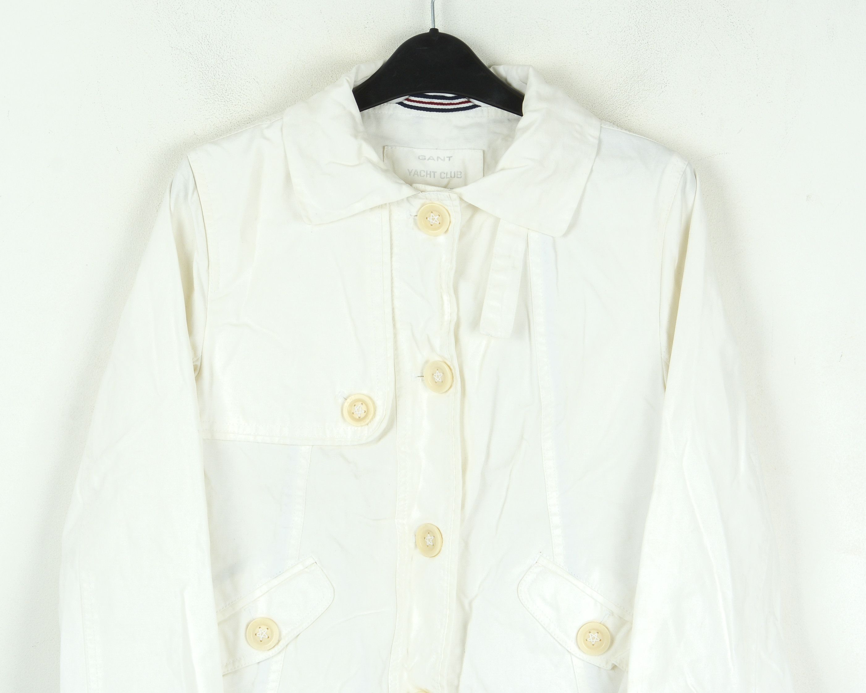 Gant Womens S Cotton Blazer White Yacht Club Jacket Smart Casual Size S / US 4 / IT 40 - 2 Thumbnail