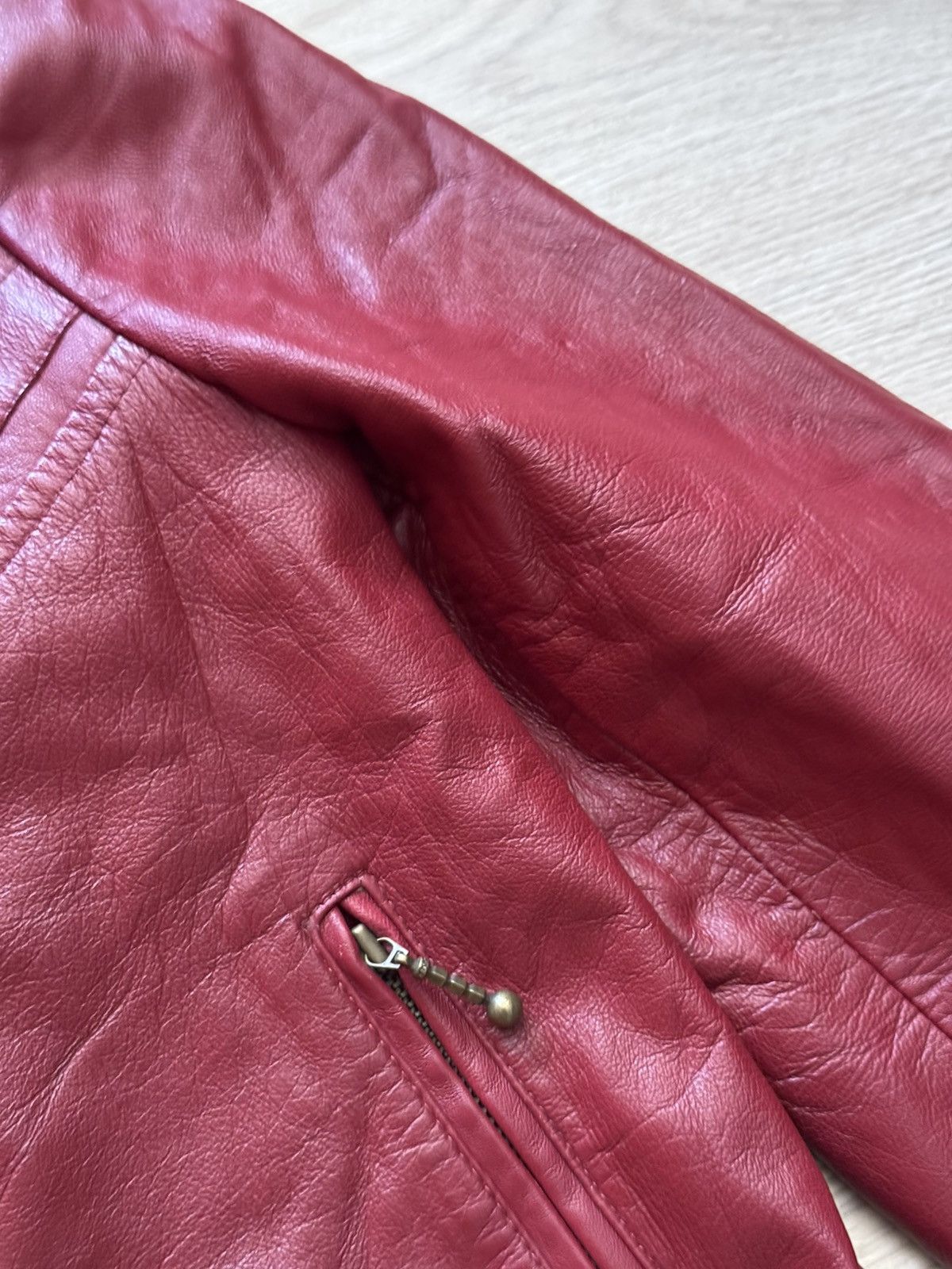 Mango Vintage MNG y2k Women’s Moto Racing Genuine Leather Jacket Size XS / US 0-2 / IT 36-38 - 5 Thumbnail
