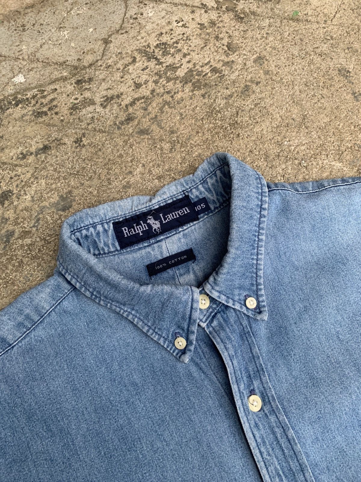 Ralph Lauren × Vintage 2000s Ralph Lauren Faded Blue Jeans Classics Pony Shirt Size US XL / EU 56 / 4 - 5 Thumbnail
