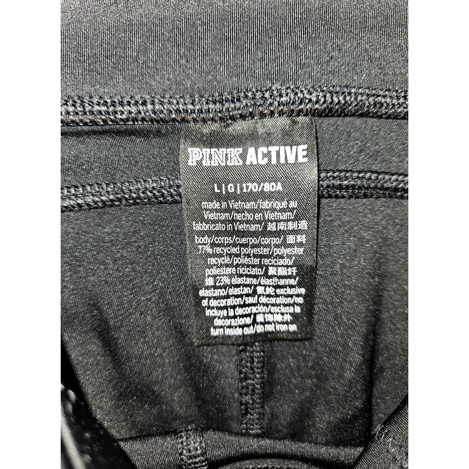 Pinko PINK Leggings Womens L High Rise Pocket Ankle Stretch Athletic Yoga Pants Black Size 36" / US 14 / IT 50 - 2 Thumbnail