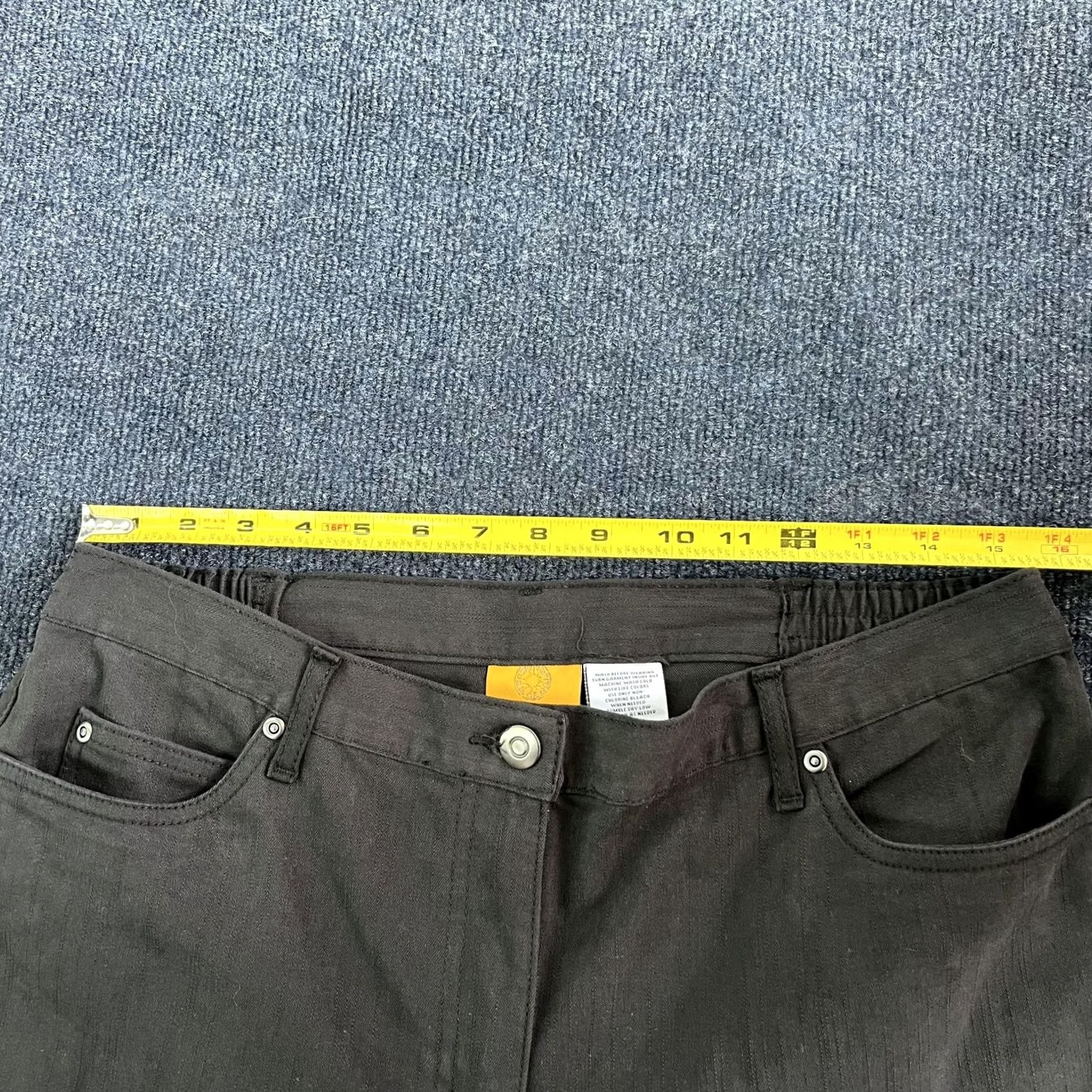 Vintage Ruby Rd Jeans Womens 12 Black High Rise Straight Classic Stretch Denim Pants Size 34" / US 12 / IT 48 - 6 Thumbnail
