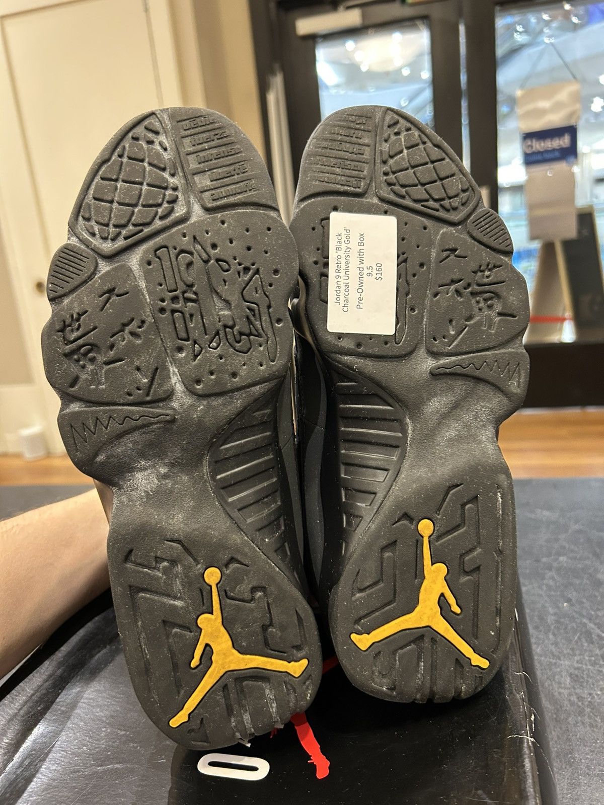 Jordan Brand Jordan 9 Retro ‘Black Charcoal University Gold’ Size US 9.5 / EU 42-43 - 5 Thumbnail