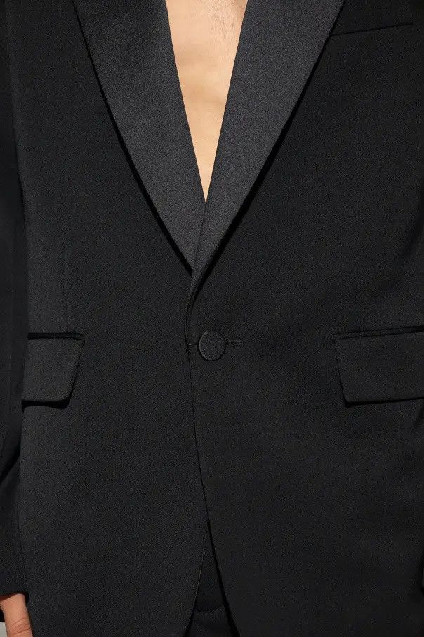 Saint Laurent Paris o1s1wg110125 760896 Oversized Tuxedo Jacket Grain De Poudre Size US M / EU 48-50 / 2 - 5 Thumbnail