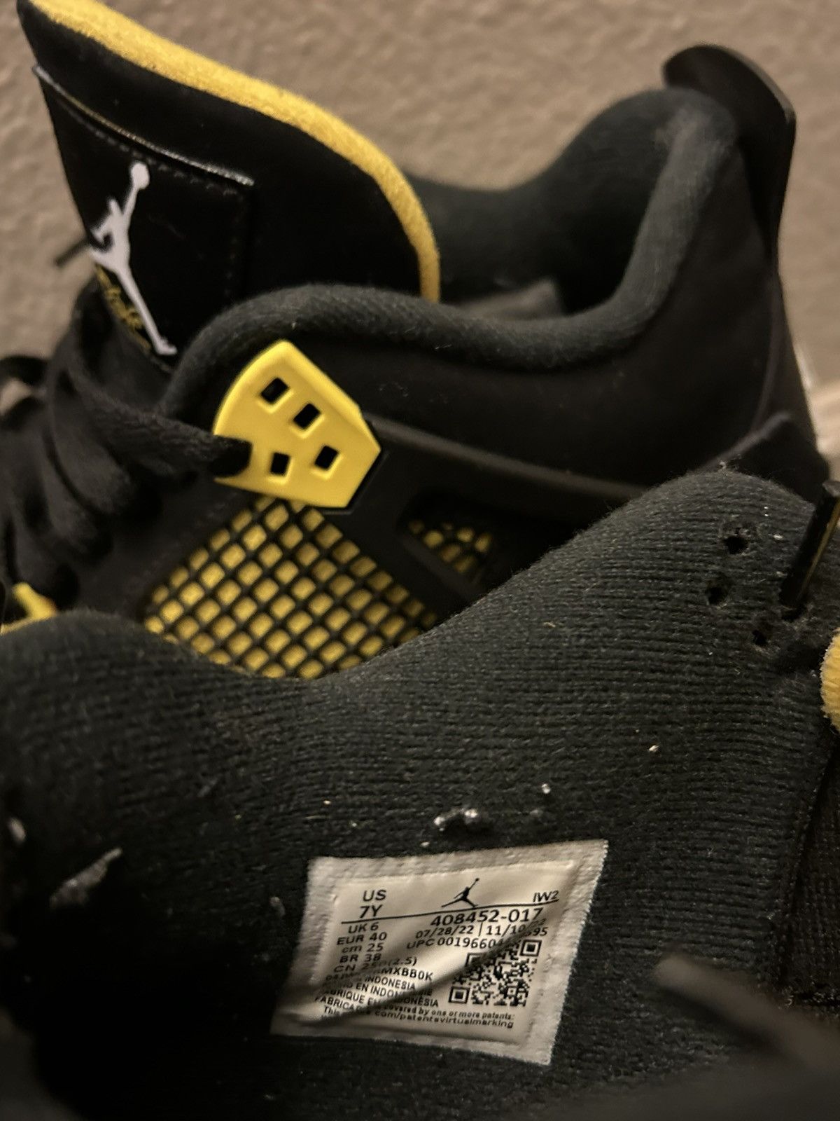 Jordan Brand Air Jordan 4 Retro ‘Thunder’ (2023) Size US 7 / EU 40 - 6 Thumbnail