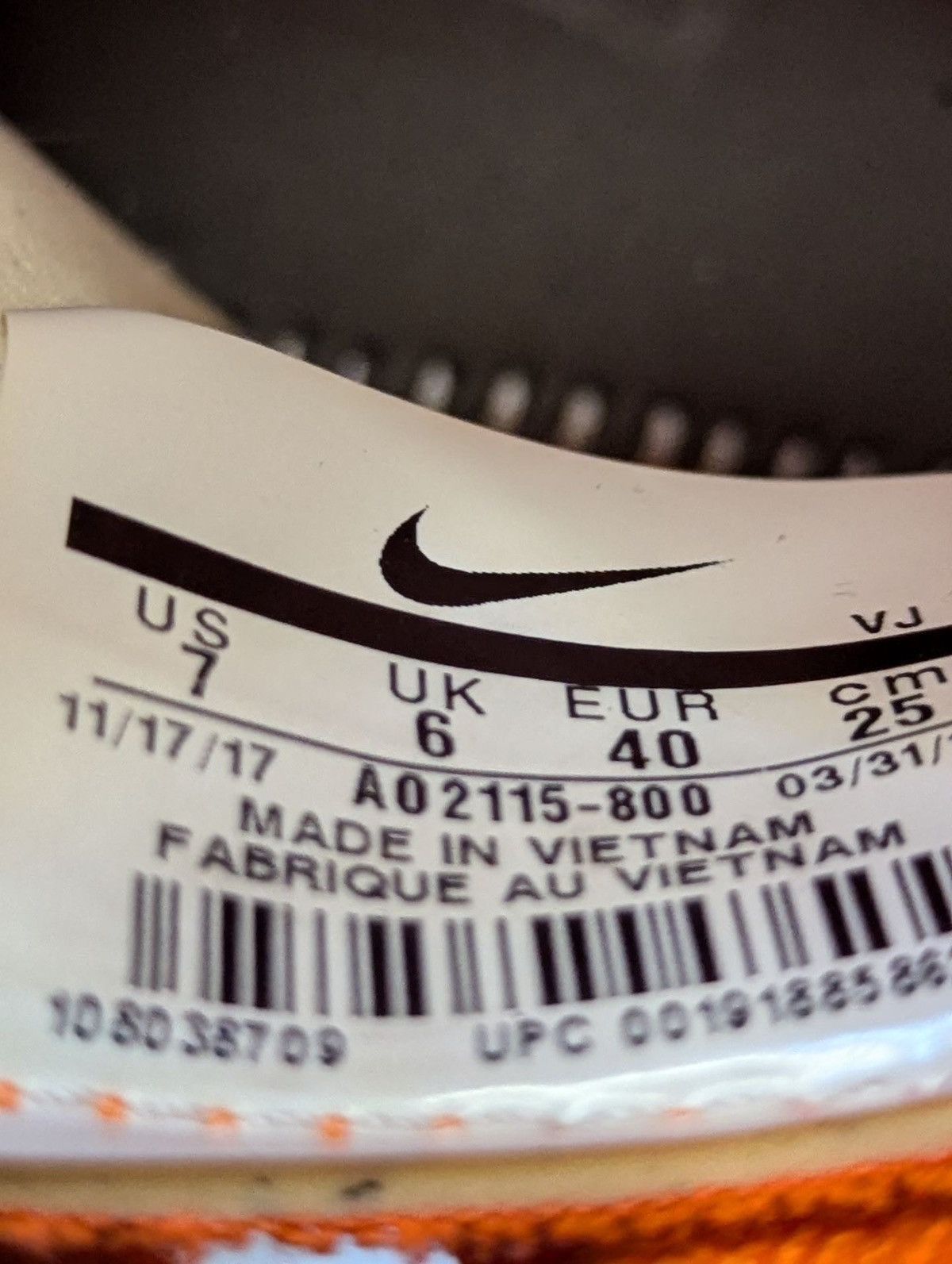 Nike × Off-White Nike off white zoom mercurial orange Size US 7 / EU 40 - 8 Thumbnail