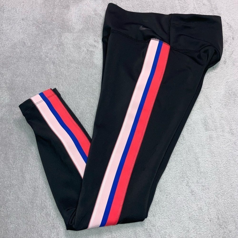 Nike Nike, Power Victory 7/8 Training Leggings Tight Fit Black, Stripes Women’s XS Size 27" / US 4 / IT 40 - 8 Thumbnail