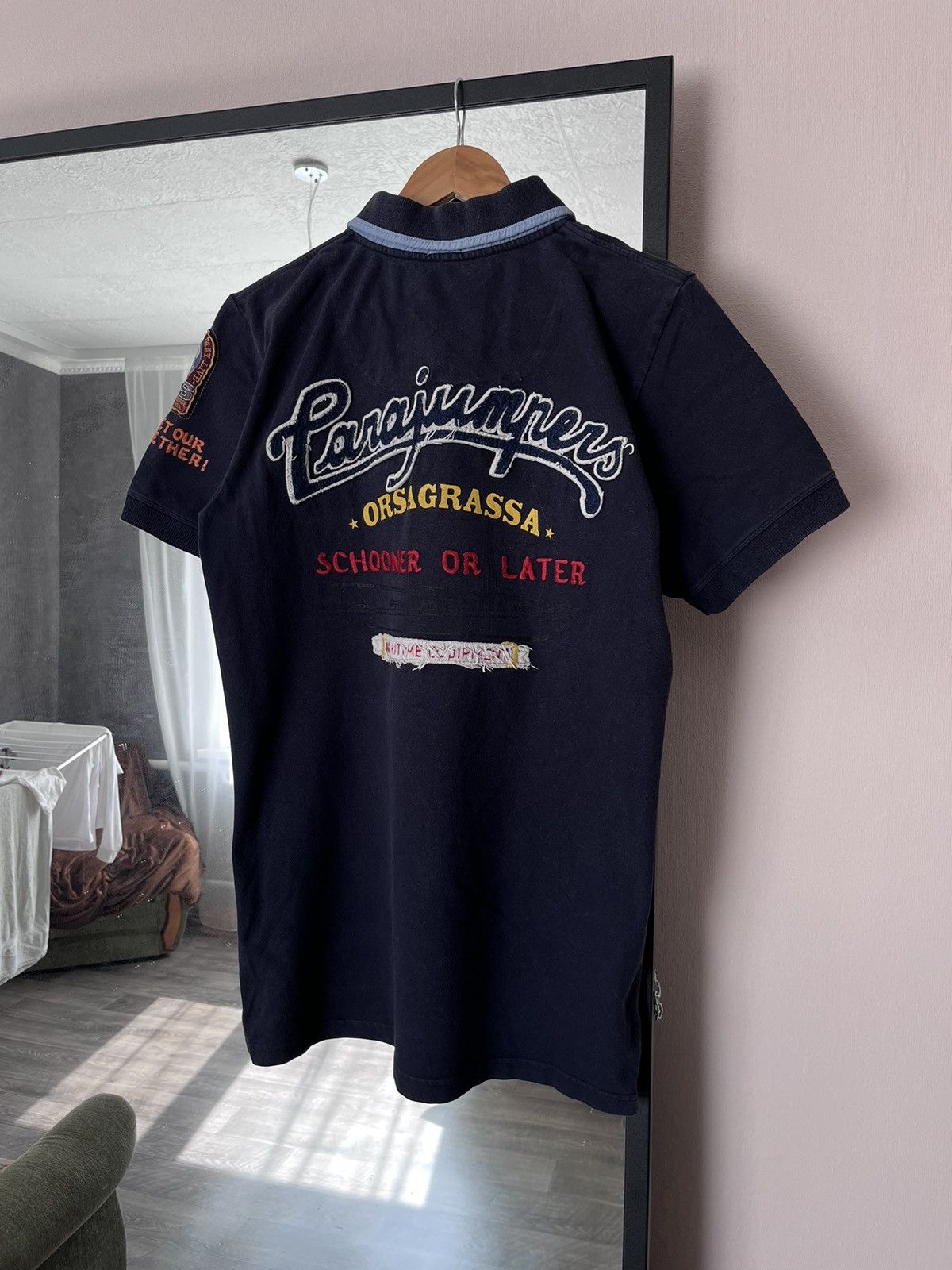 Parajumpers Navy embroidered Slim Fit polo Parajumpers Size US L / EU 52-54 / 3 - 2 Thumbnail
