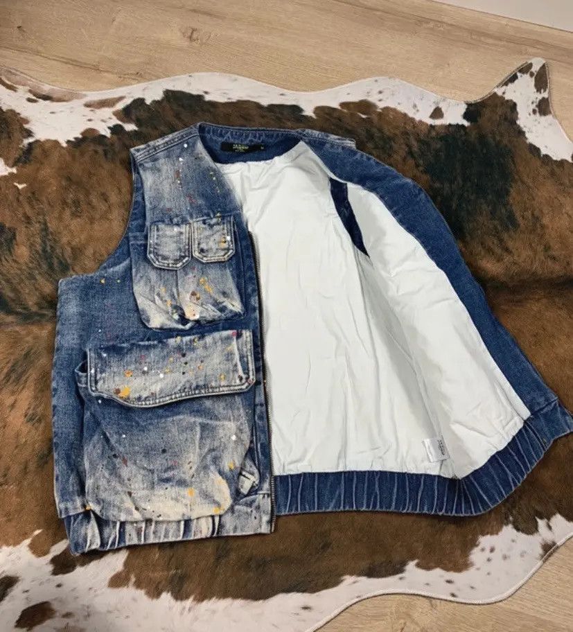 Jaded London CRAZY JADED LONDON PAINT SPLATTER VEST DENIM JACKET Size US M / EU 48-50 / 2 - 2 Thumbnail