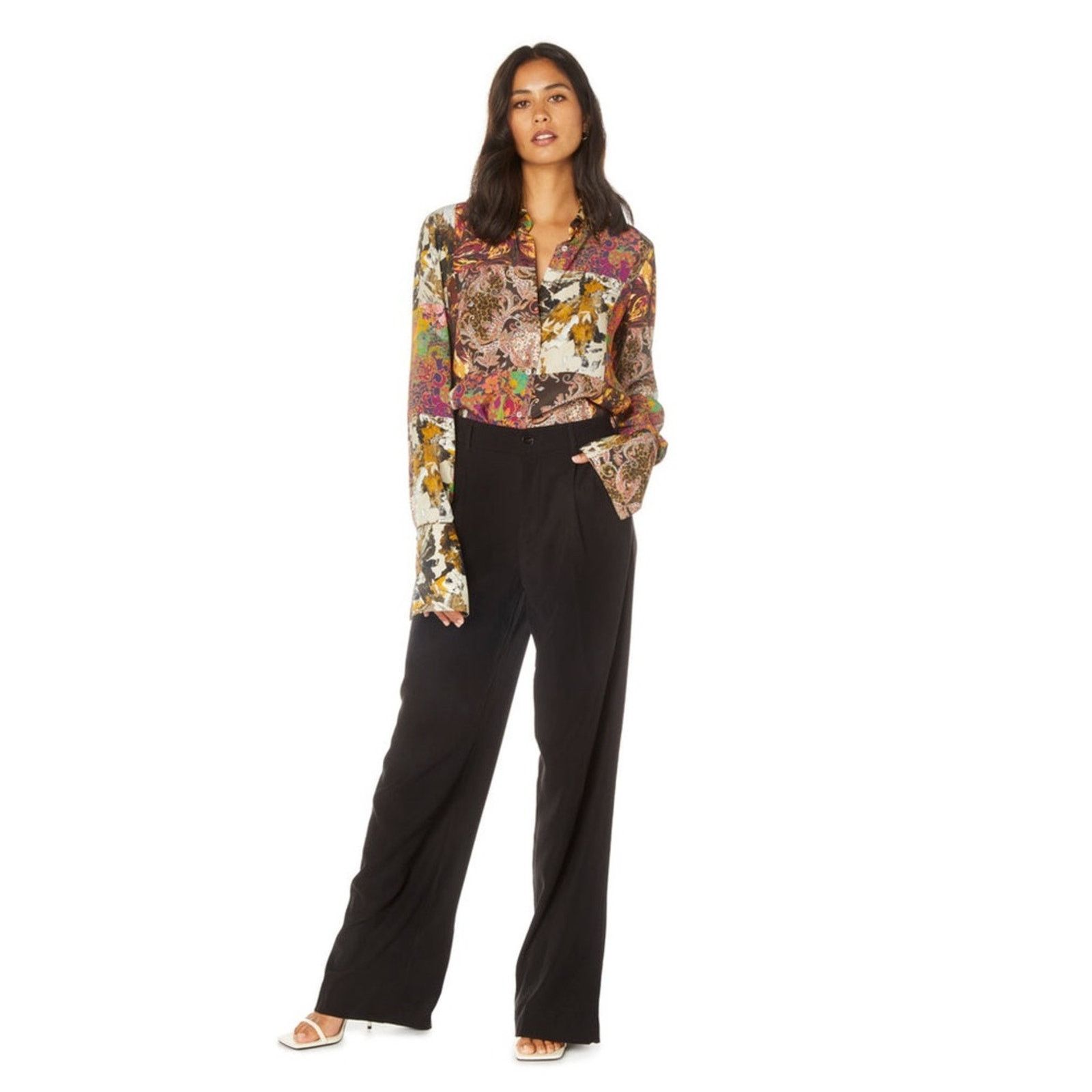 Robert Graham Robert Graham GabrielaPrint SilkBlend Shirt Womens Small Size S / US 4 / IT 40 - 7 Thumbnail