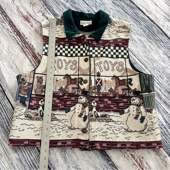 Vintage Vintage Toy-Themed Vest with Snowman Design Size XL / US 12-14 / IT 48-50 - 9 Thumbnail