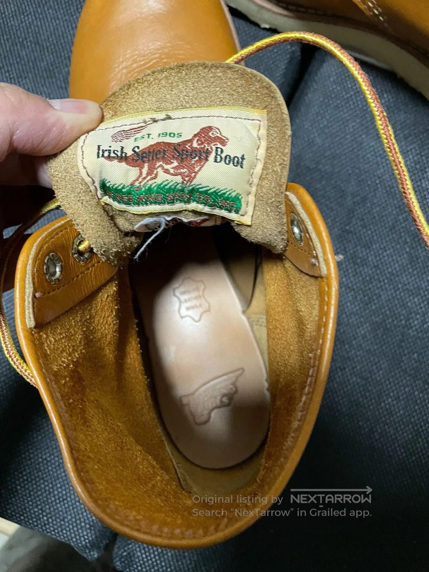 Red Wing Redwing Old Dog Logo Irish Yellow Work Boots. Size US 8 / EU 41 - 8 Thumbnail
