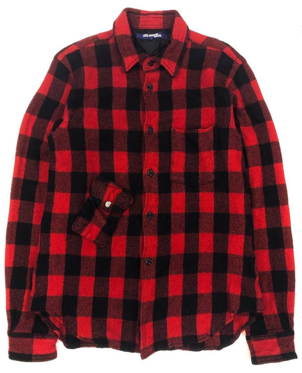 Junya Watanabe junya watanabe isolated cargo pocket plaid shirt Size US M / EU 48-50 / 2 - 1 Thumbnail