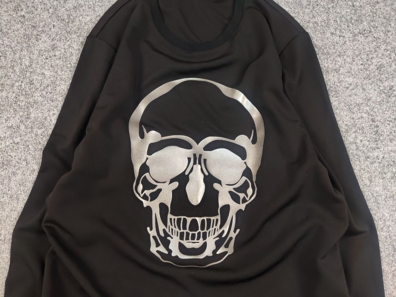 Ed Hardy × Vintage Vintage Ed Hardy los Angeles Black Skeleton Logo Sweatshirt Size US XL / EU 56 / 4 - 10 Thumbnail