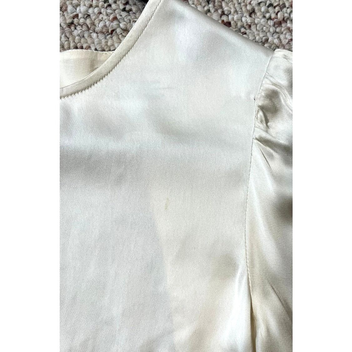 & Other Stories & Other Stories Cream Satin Blouse Cutout Back Tie Size 0 Size XS / US 0-2 / IT 36-38 - 11 Thumbnail
