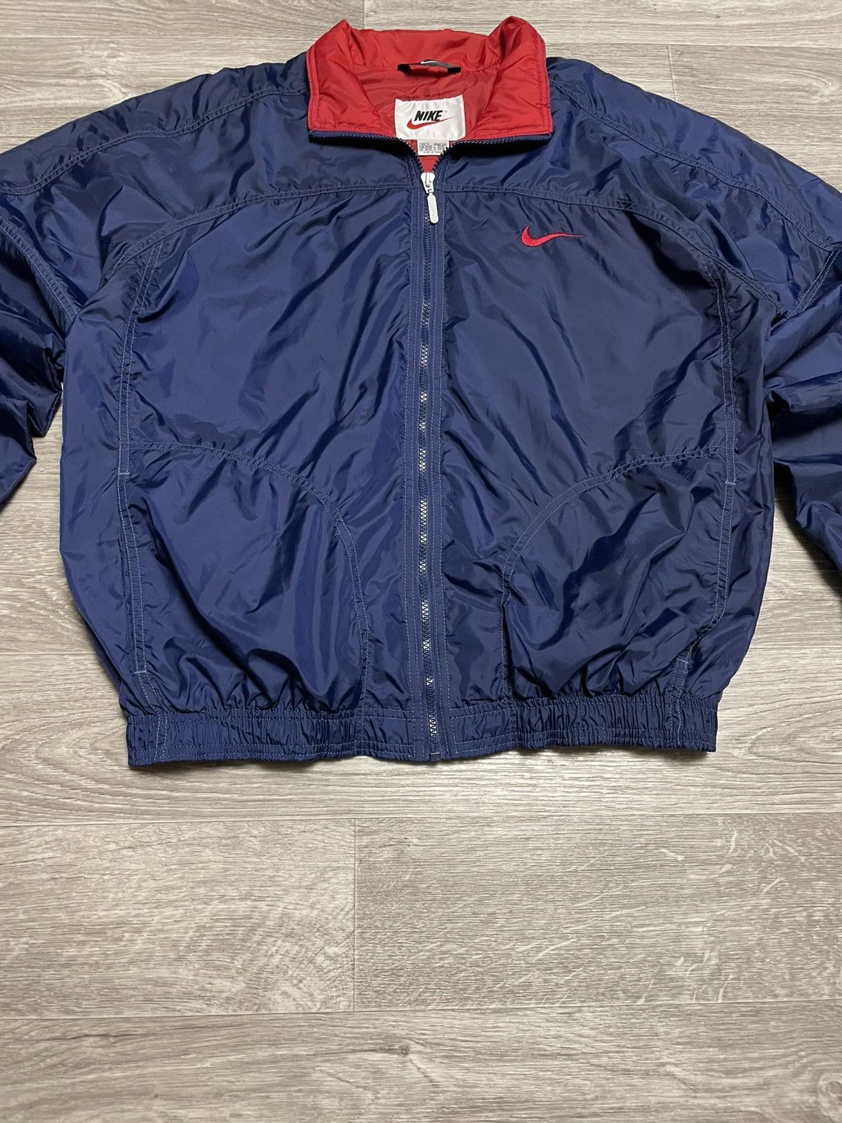 Nike Vintage 90s Nike Big Swoosh Logo Nylon Jacket Size US M / EU 48-50 / 2 - 4 Thumbnail