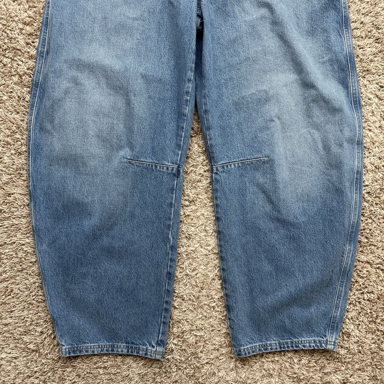 CLOSED CLOSED Made Italy Light Wash Blue Denim Barrel Jeans Baggy Size 33" - 10 Thumbnail