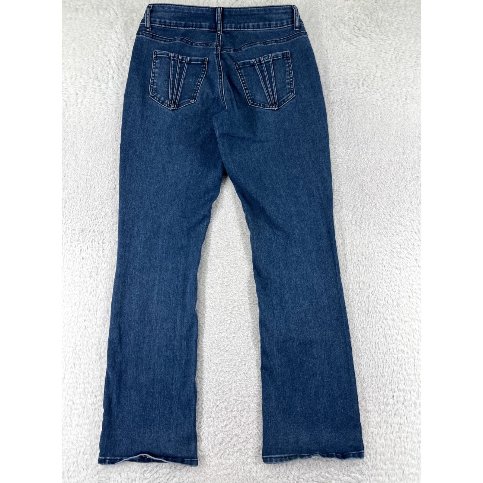 Lee Lee Jeans Riders By Lee Denim Bootscut Jeans for Women 28 Blue Cotton Blend 5-Pocket Embroidered Logo Mid Rise Size 28" / US 6 / IT 42 - 2 Thumbnail