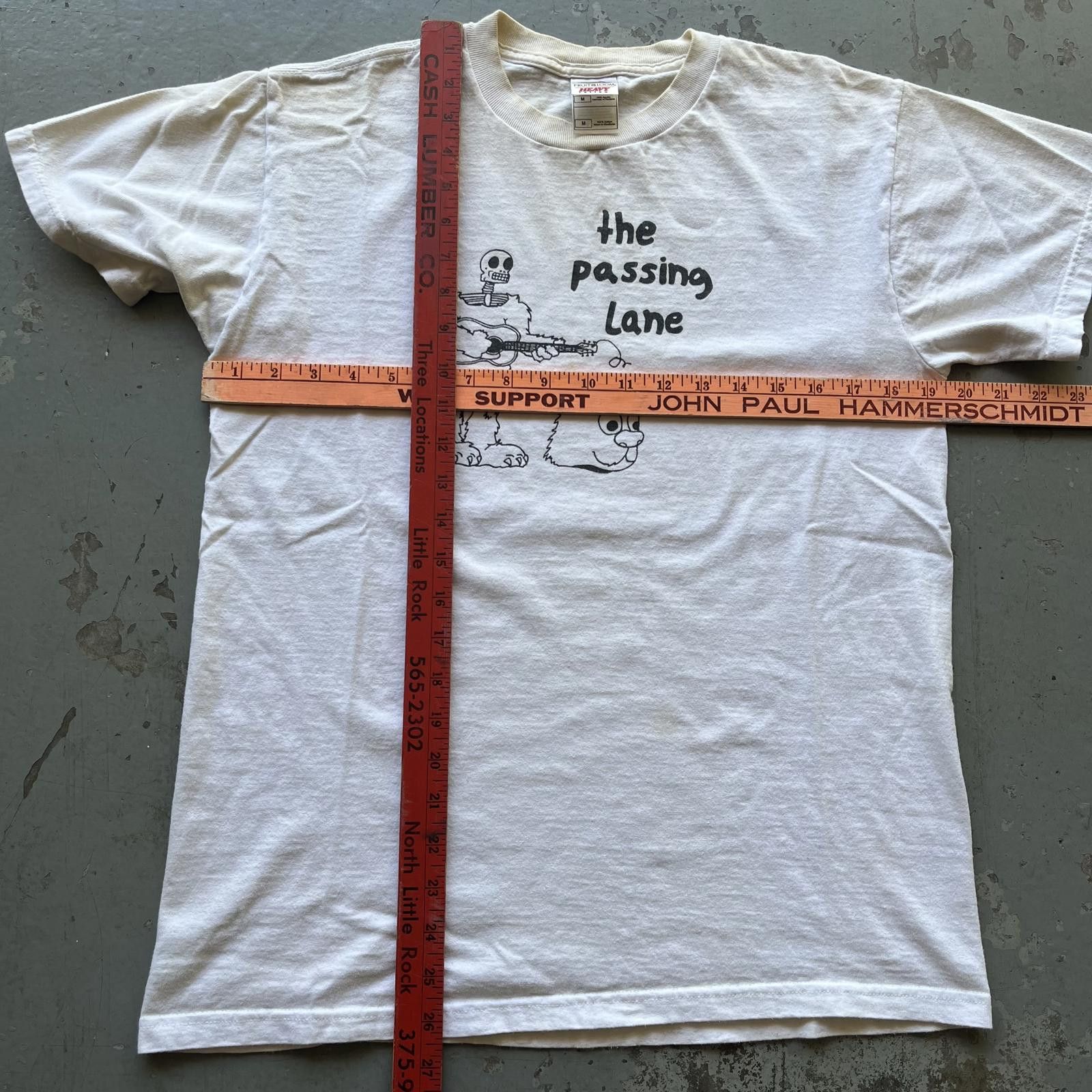 Band Tees × Fruit Of The Loom × Vintage Vintage Y2K The Passing Lane Skeleton Funny Band Shirt Size US M / EU 48-50 / 2 - 3 Thumbnail