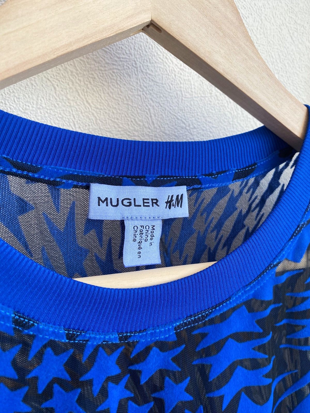 Mugler Mugler x H&M Swirling Star Mesh T-Shirt Size US L / EU 52-54 / 3 - 5 Thumbnail