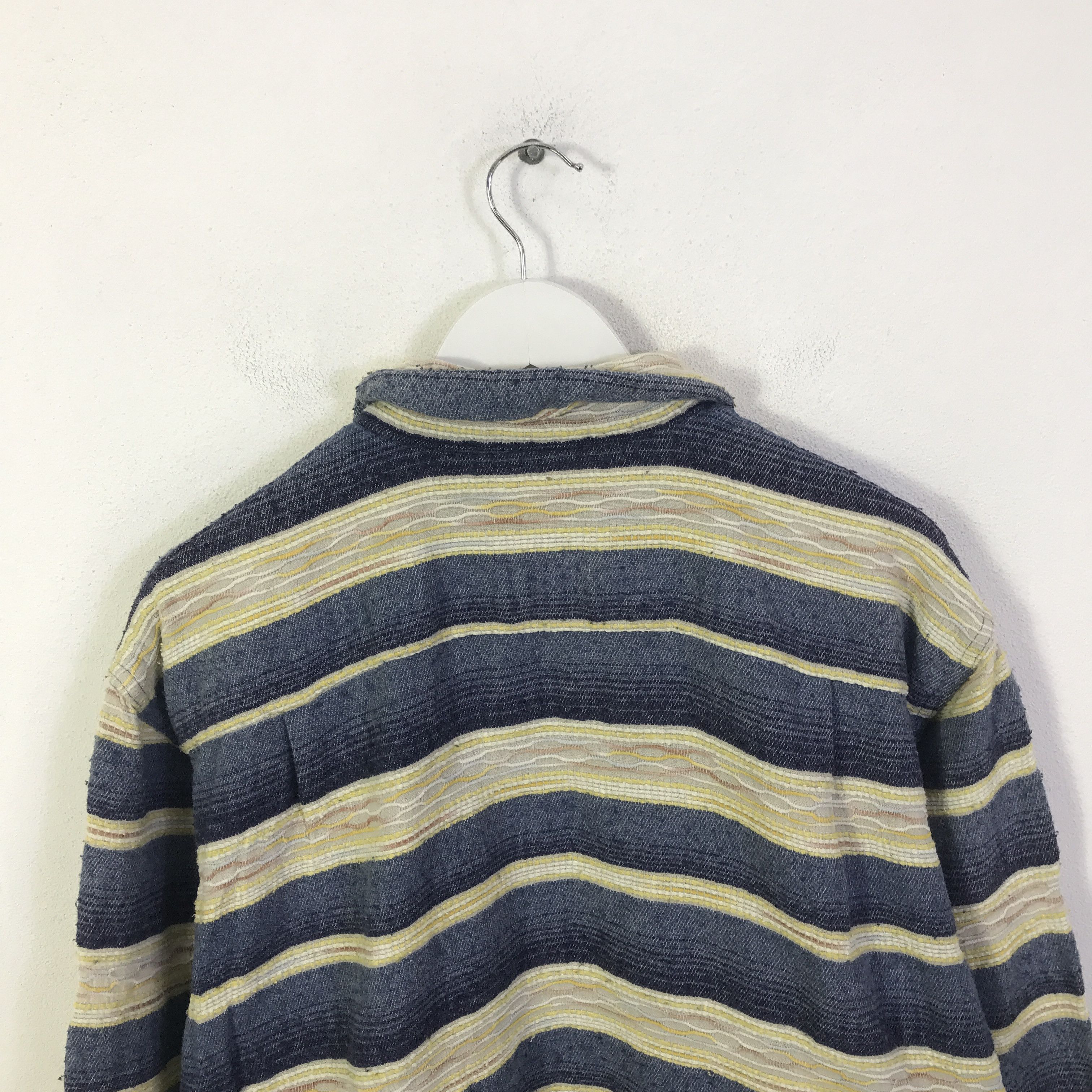 Sugar Cane Sugar Cane Stiped Button Japan jacket K100B14 Size US L / EU 52-54 / 3 - 4 Thumbnail