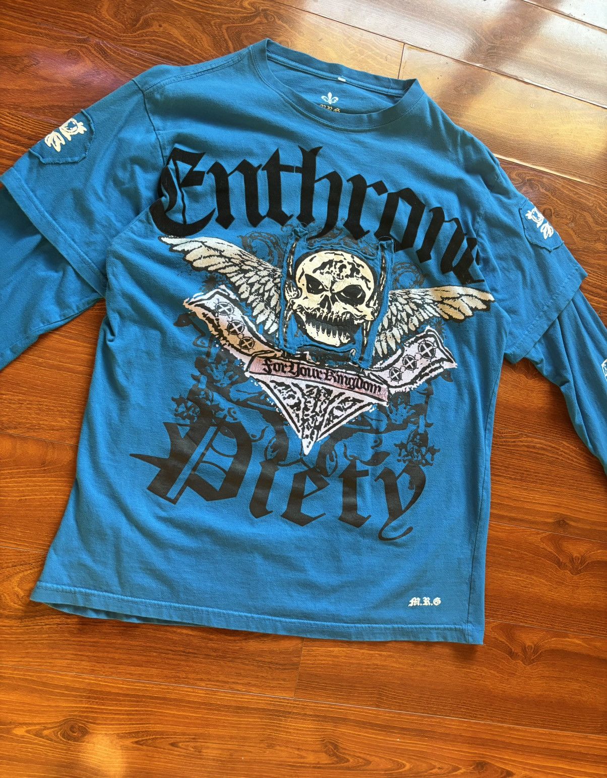Other XL - Blue MRG Graphic Double Sleeve Shirt Size US XL / EU 56 / 4 - 2 Thumbnail