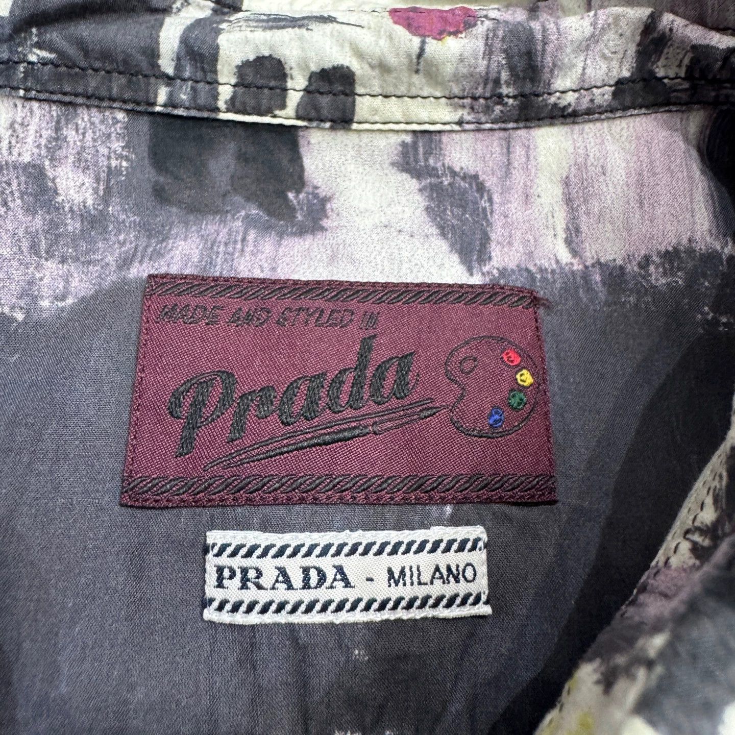 Prada Prada Oil Shirt 38 98 New Size US S / EU 44-46 / 1 - 2 Thumbnail