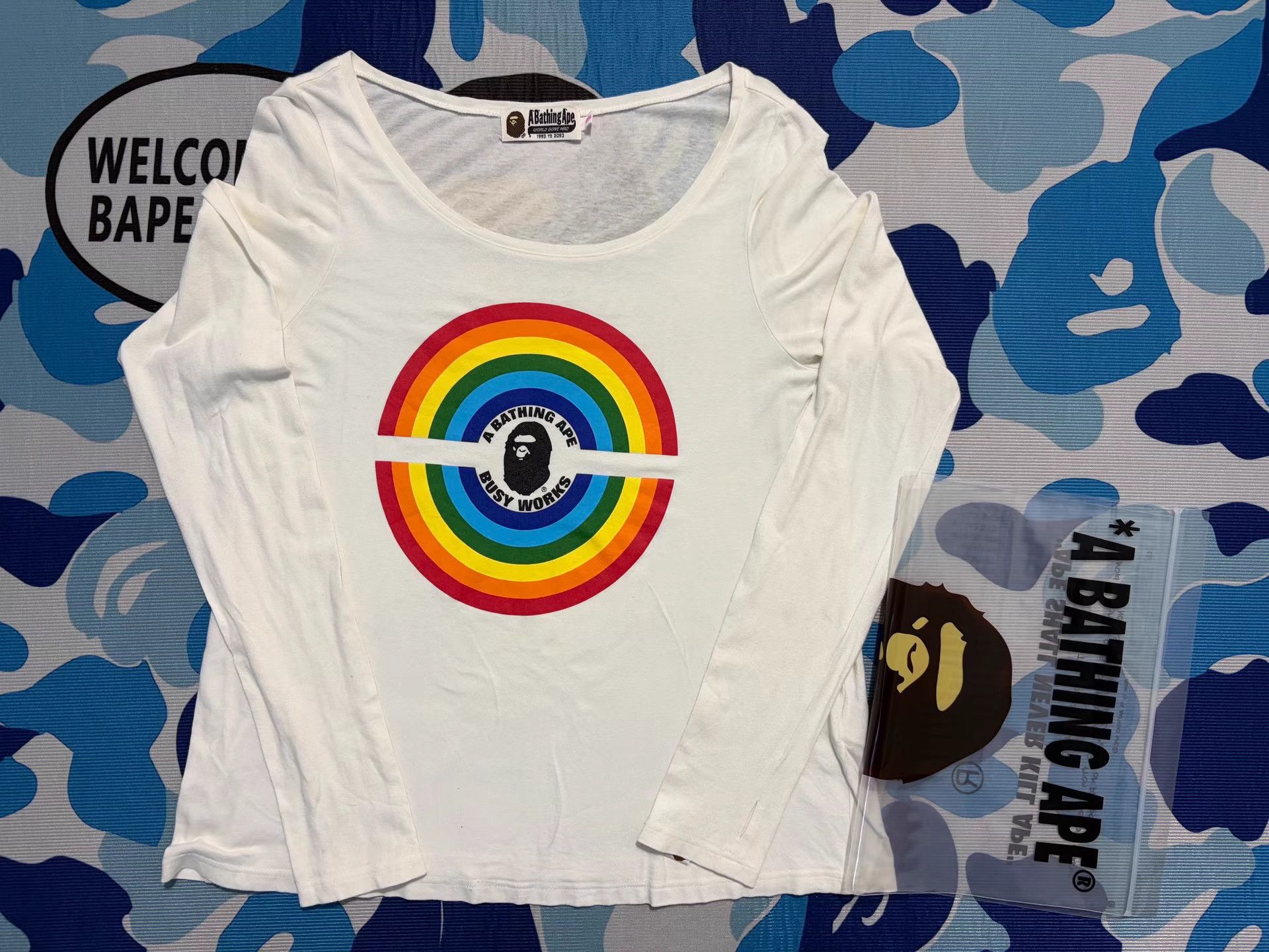 Bape Bape Rainbow Ape Head Long Sleeve Tee Size XXS / US 00 / IT 34 - 1 Thumbnail