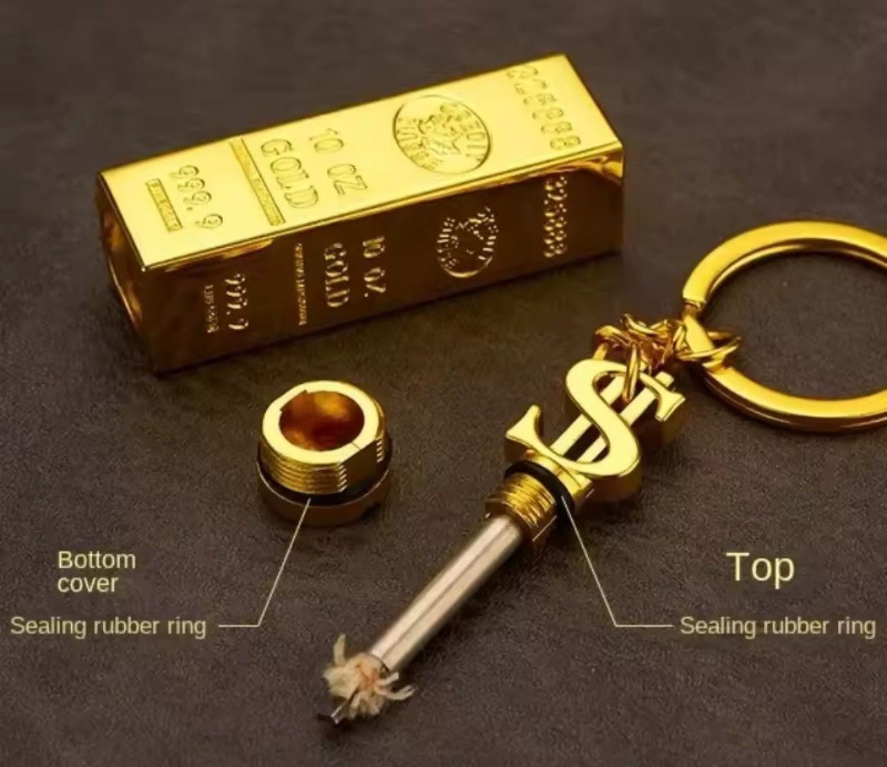 Vintage Metal Gold Bar Kerosene Match Lighters Size ONE SIZE - 2 Thumbnail