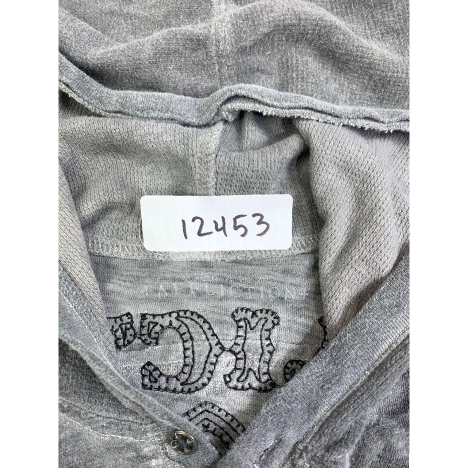 Affliction VINTAGE Affliction Hoodie Henley Lightweight Gray M Embroidered Cross Gothic Y2K 12453 Mens Size US M / EU 48-50 / 2 - 2 Thumbnail