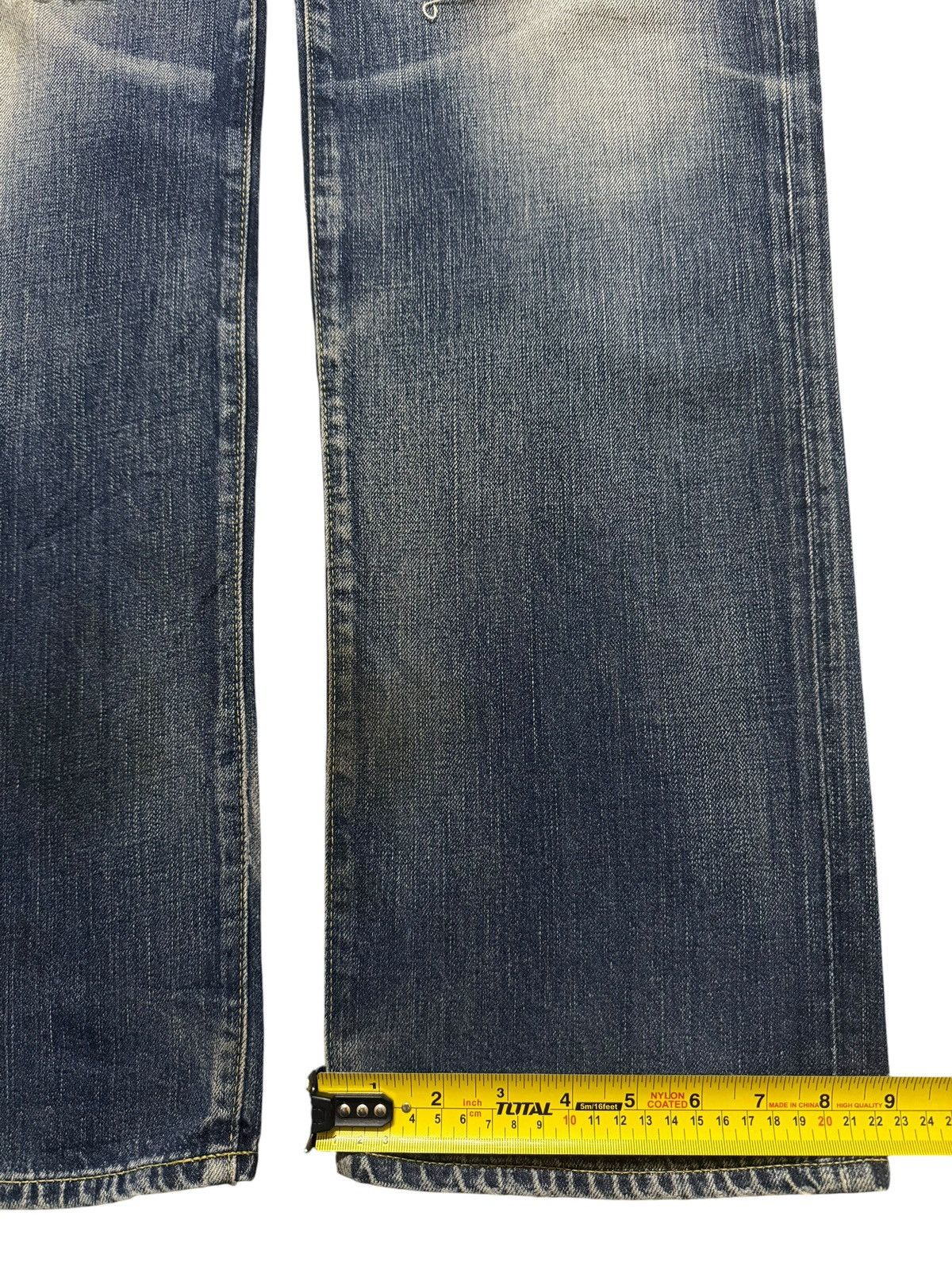 Fubu Vintage Y2K Japanese Brand Blue Faded Wash Distress Wide Leg Size US 38 / EU 54 - 13 Thumbnail