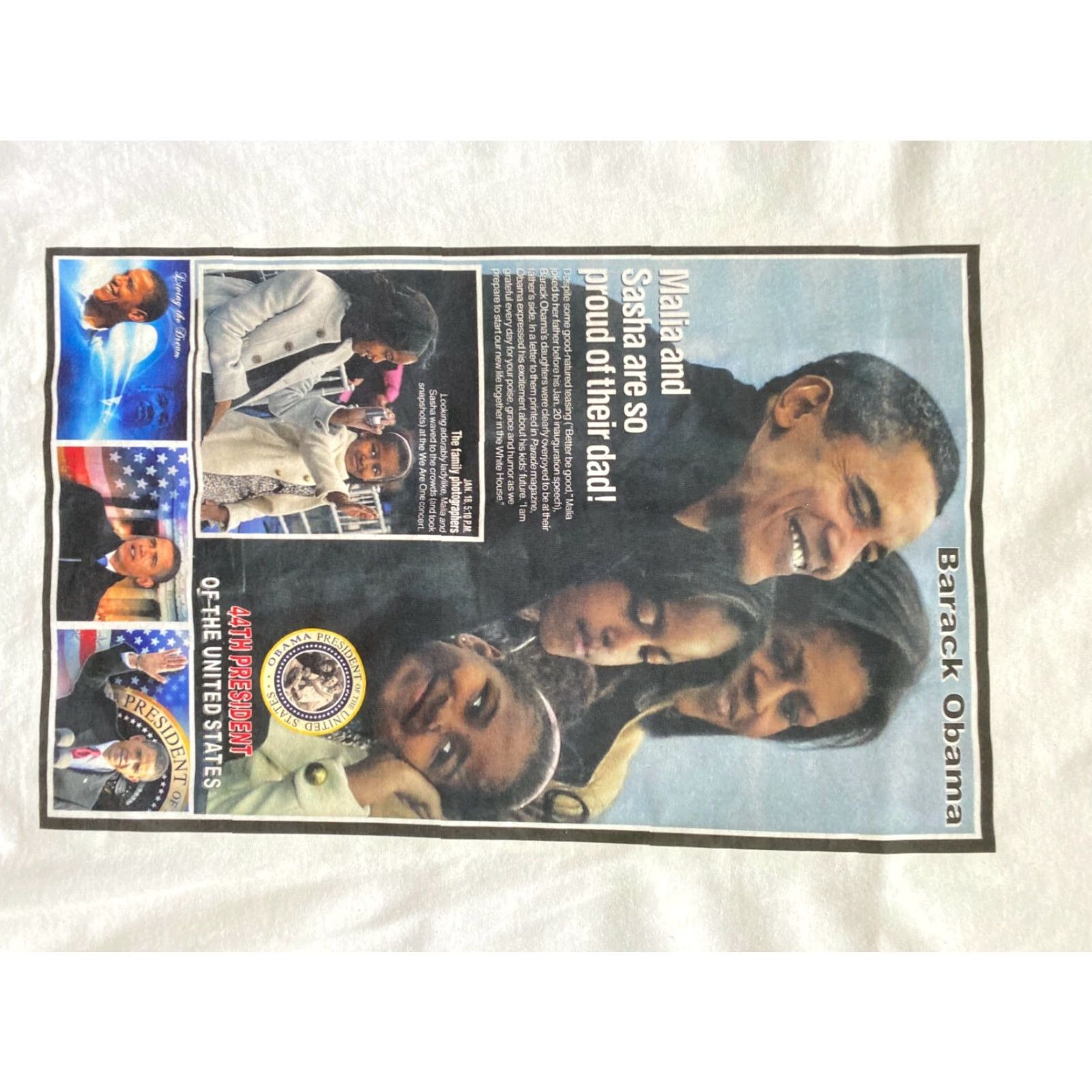 Vintage VINTAGE Barack Obama Graphic Tee T-Shirt XXL Men Black 100% Cotton Alstyle Short Sleeve Crew Neck Graphic Double Sided Mens Size XX L Size US XXL / EU 58 / 5 - 3 Thumbnail