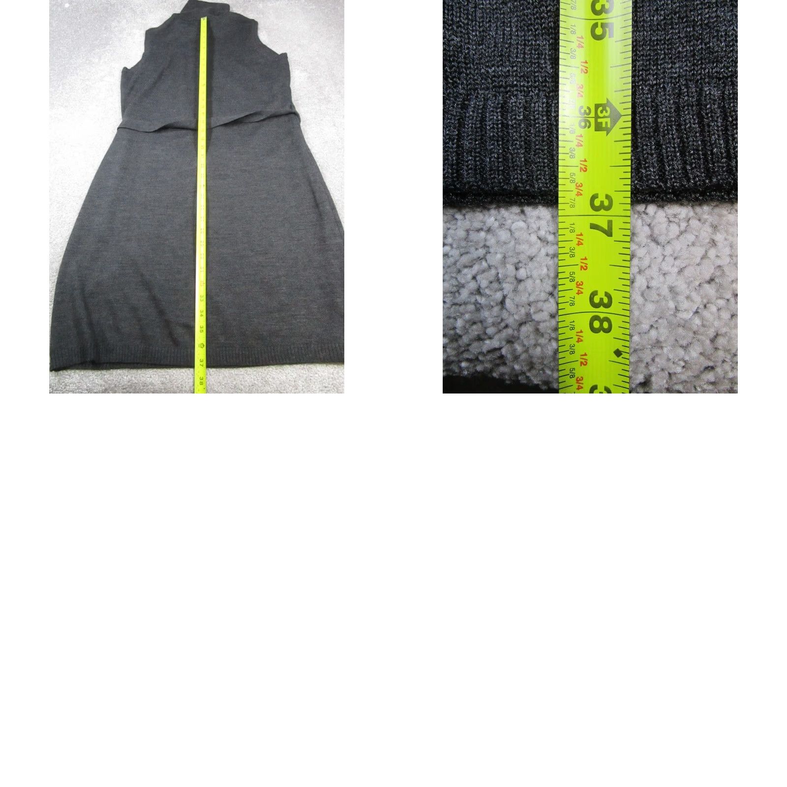 Calvin Klein Calvin Klein Dress Womens Small Black Knit Sweater Knee Length Turtleneck Sleeveless Solid New Size S / US 4 / IT 40 - 8 Thumbnail
