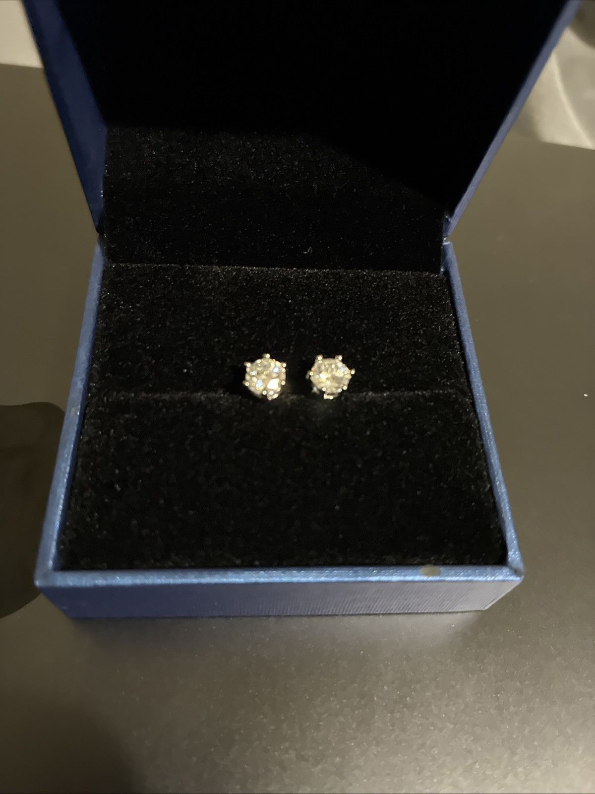 Other Dainty Moissanite Stud Earrings Silver .5CT Size ONE SIZE - 1 Preview