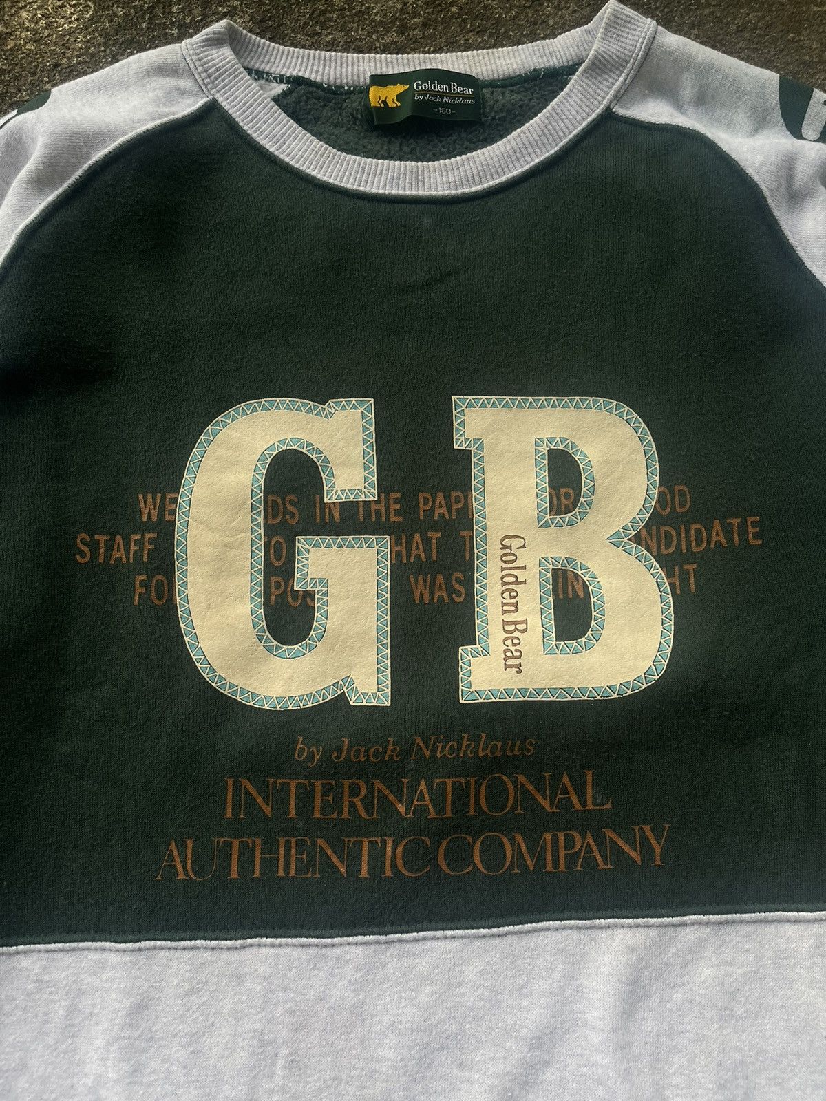 Vintage golden bear by Jack Nicklaus big logo sweatshirt M