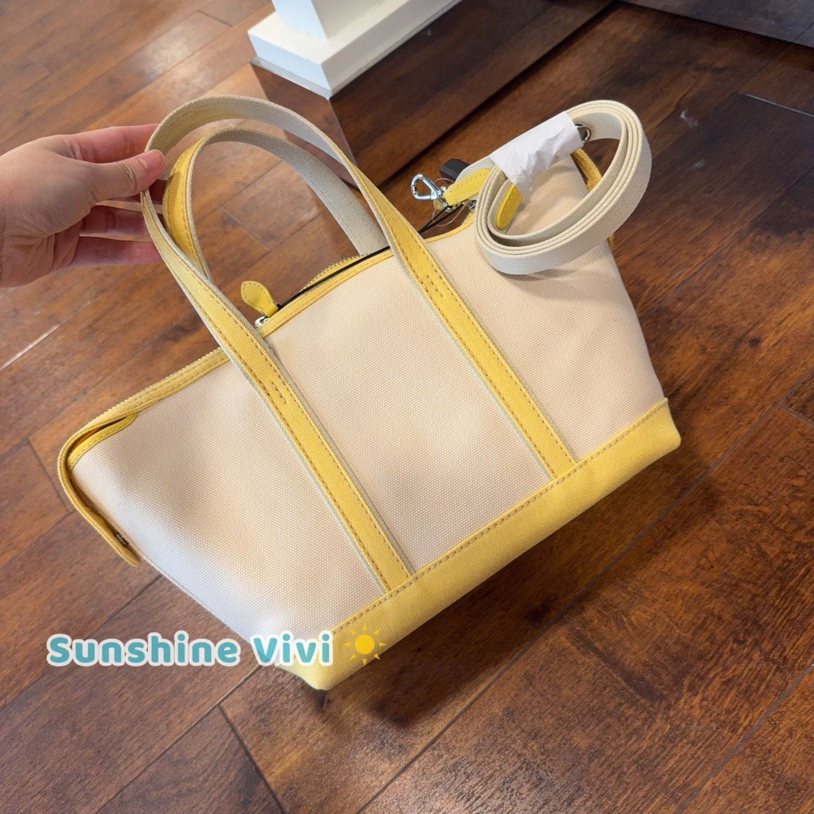 Polo Ralph Lauren NWT Polo Ralph Lauren Canvas Tote Bag Crossbody Cam Yellow Size ONE SIZE - 7 Thumbnail