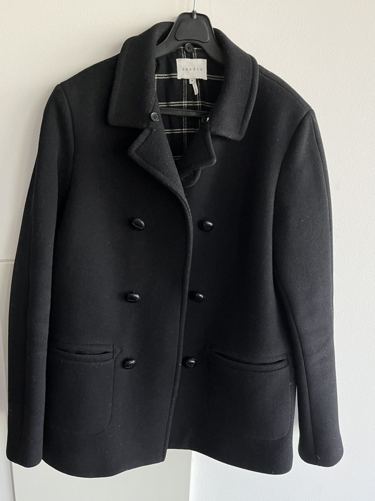 Sandro $1k Value Vintage Sandro French Pea Coat Runway Limited Size US M / EU 48-50 / 2 - 1 Thumbnail