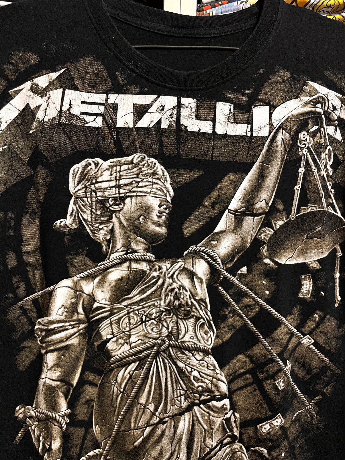 Band Tees Vintage Y2K Metallica And Justice For All Over Print T-Shirt Size US L / EU 52-54 / 3 - 5 Thumbnail