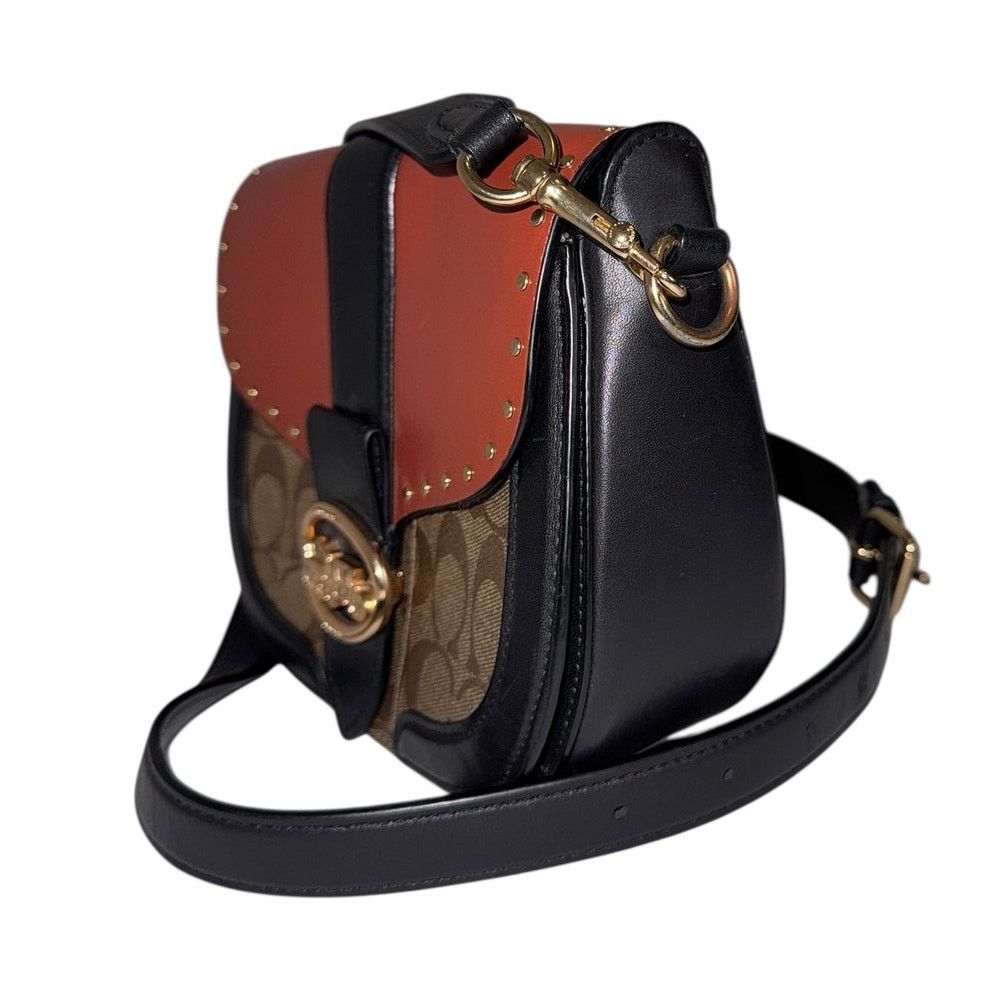 Coach Coach Georgie Saddle Bag Colorblock Crossbody Shoulder Bag Size ONE SIZE - 3 Thumbnail