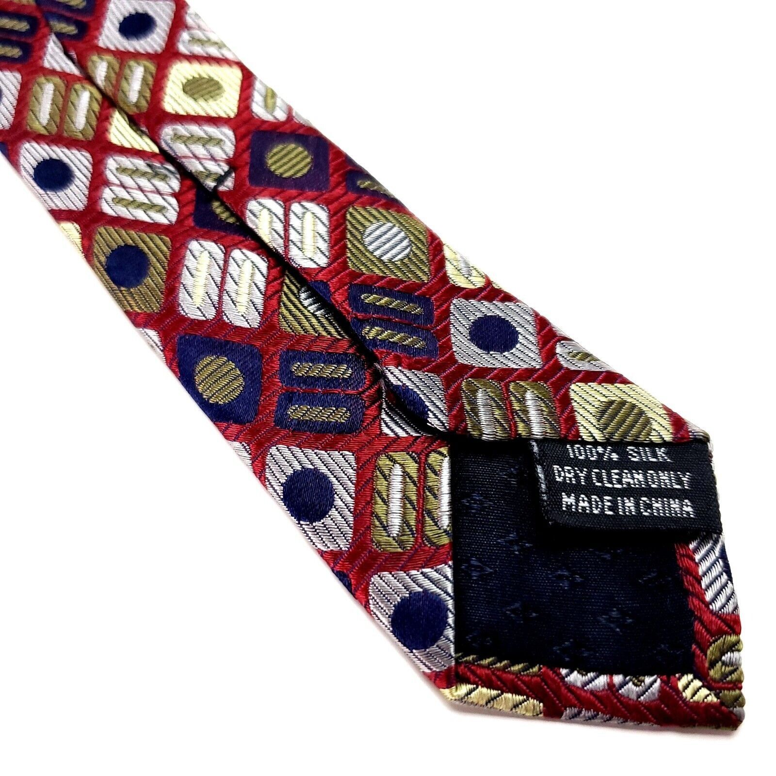 Designer Metropolitan by Lord & Taylor Multi Colored Silk Tie Woven G Size ONE SIZE - 5 Thumbnail