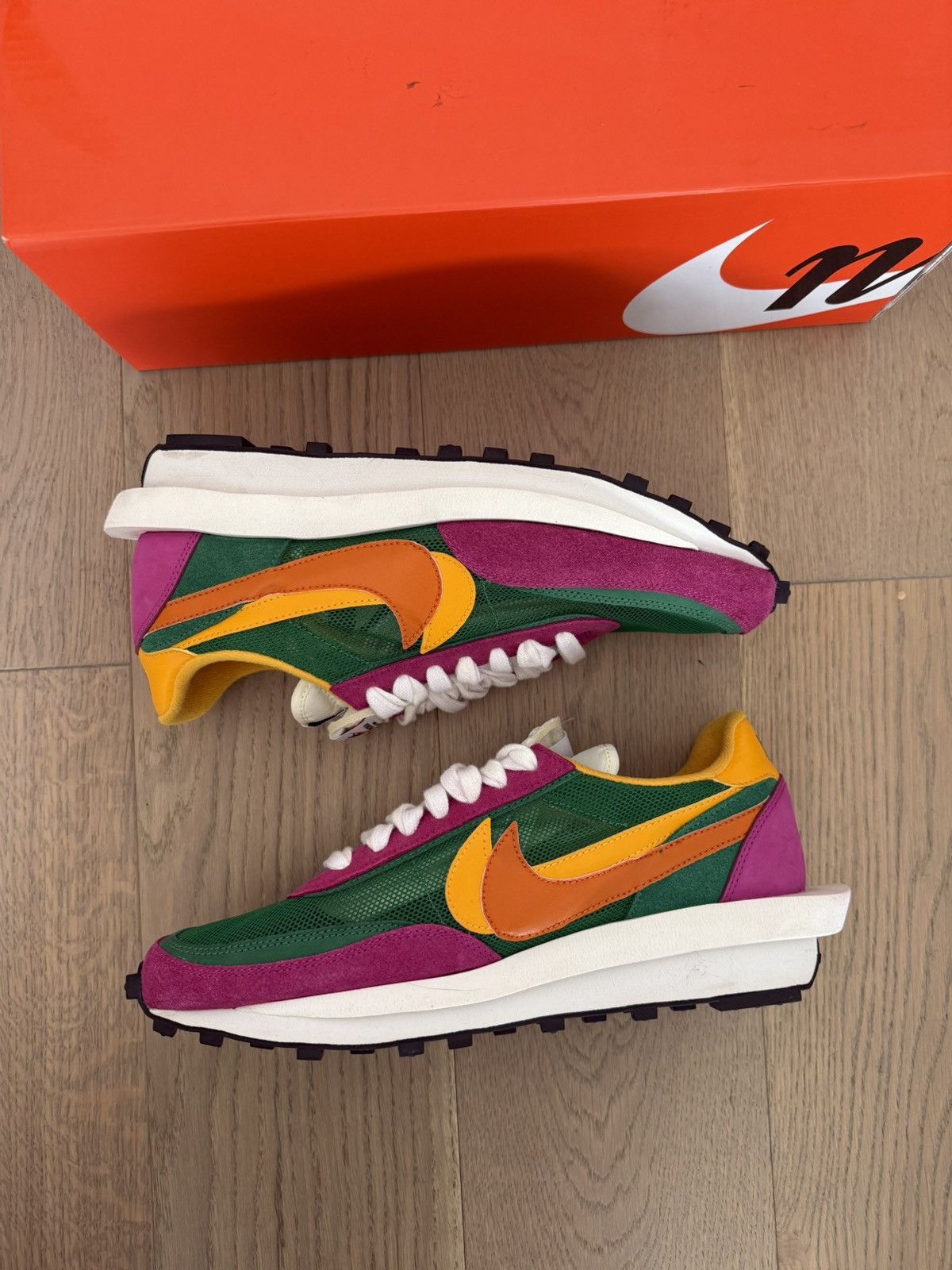 Nike × Sacai Nike Sacai LD WAFFLE Pine Green Clay Orange Size US 10.5 / EU 43-44 - 4 Thumbnail