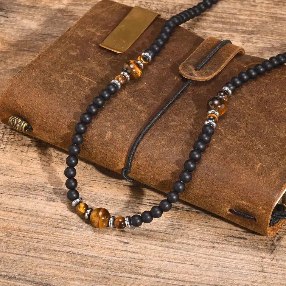 Jewelry Snake eye Casual Black Beaded Necklace Size ONE SIZE - 5 Thumbnail