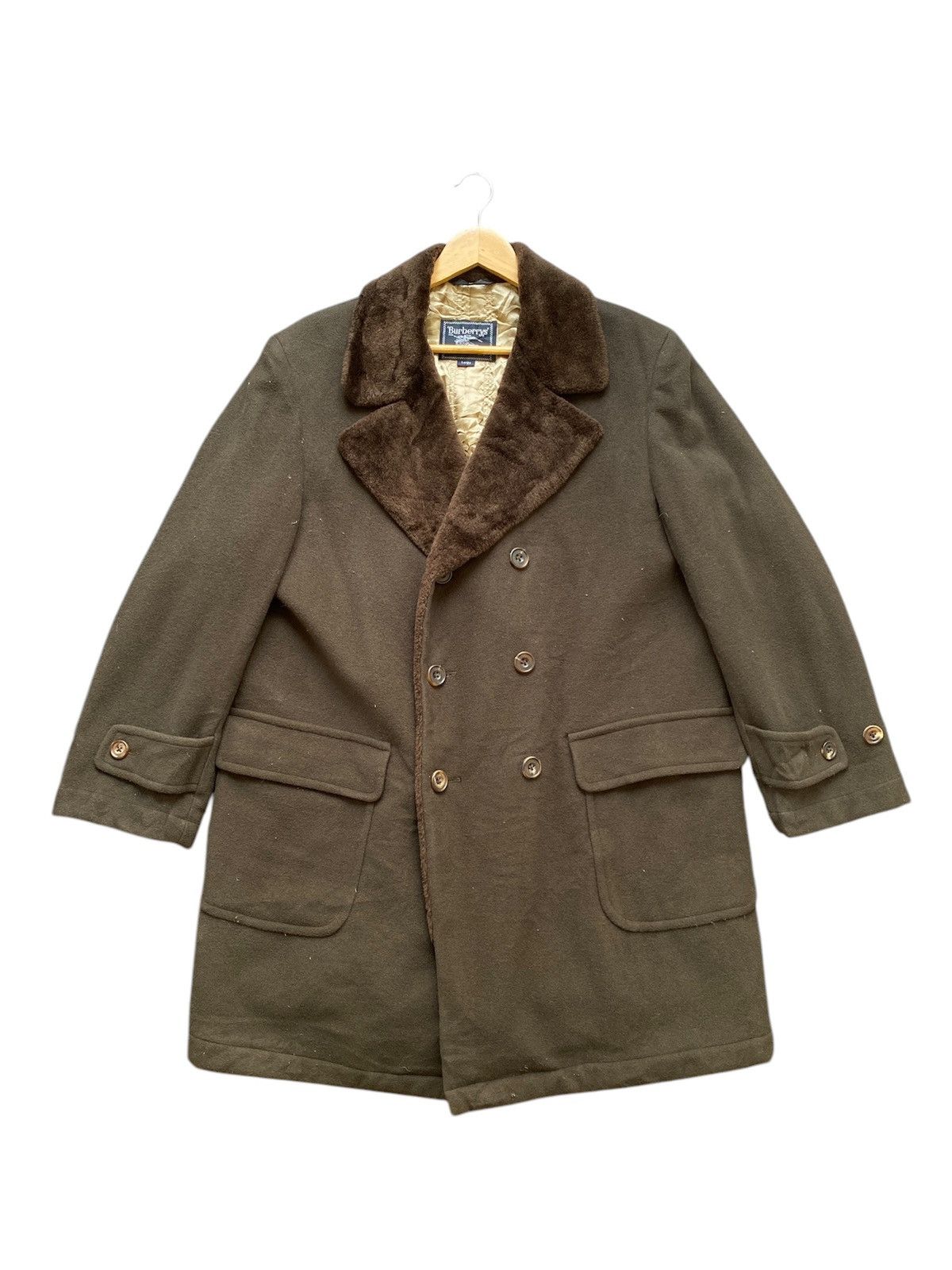 Burberry Vintage 90s Burberrys Prorsum Lining Fur Wool Jacket Size US L / EU 52-54 / 3 - 3 Thumbnail