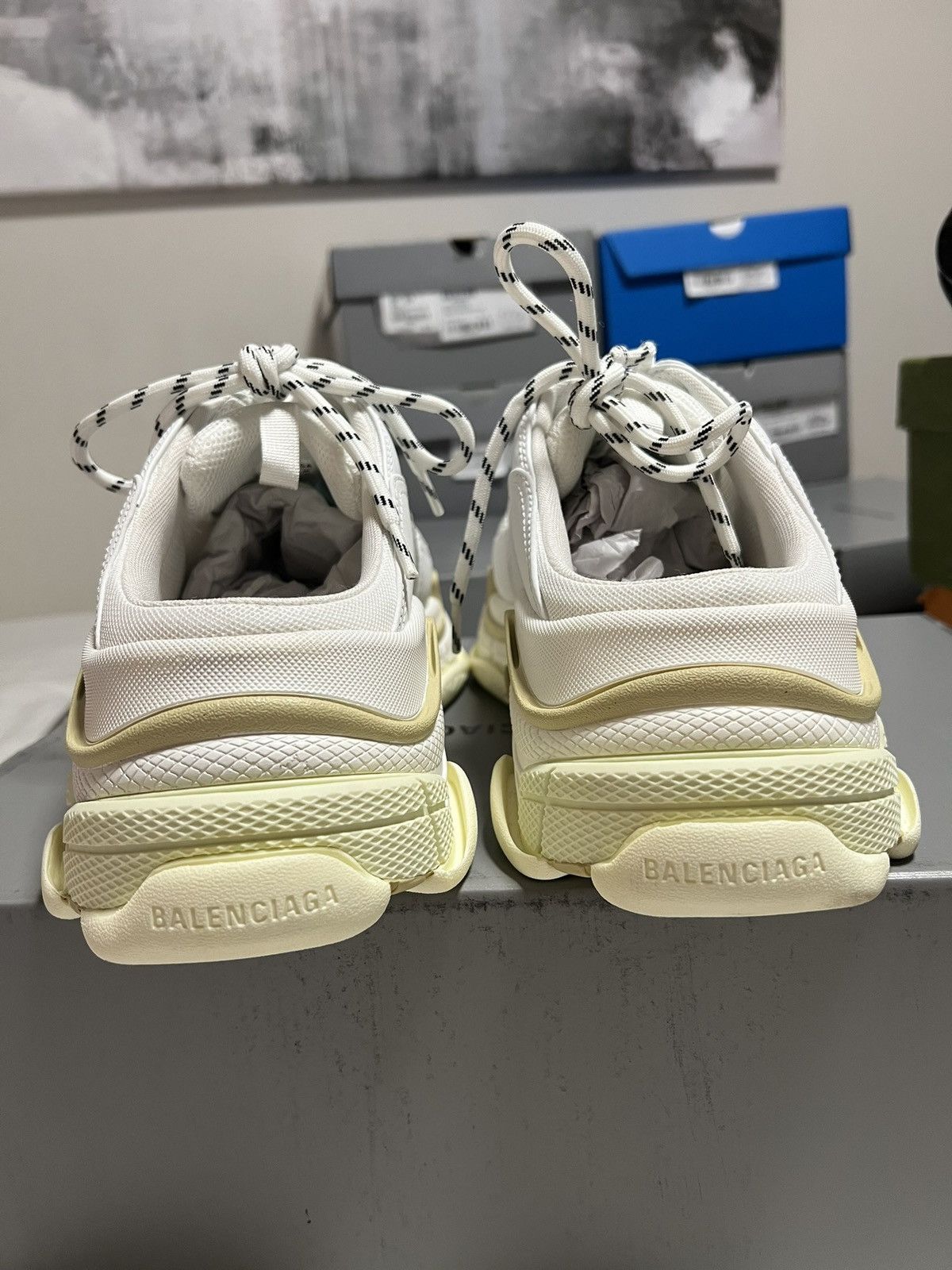 Balenciaga Balenciaga Triple S White/Beige Mules Size US 11 / EU 44 - 5 Thumbnail