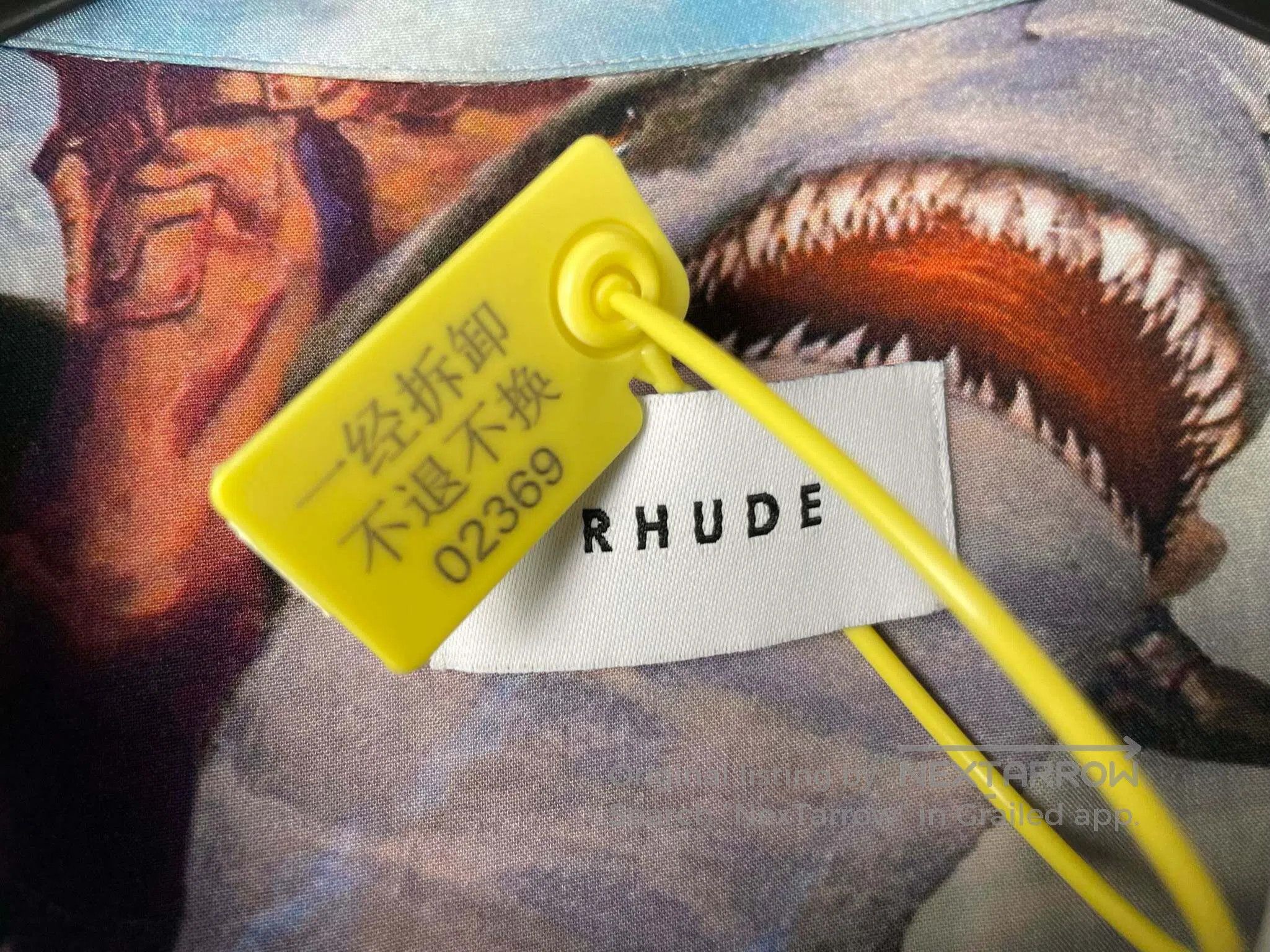 Rhude rhude Shark Print Destroyed Fringe Short Sleeve Shirt Size US XS / EU 42 / 0 - 5 Thumbnail