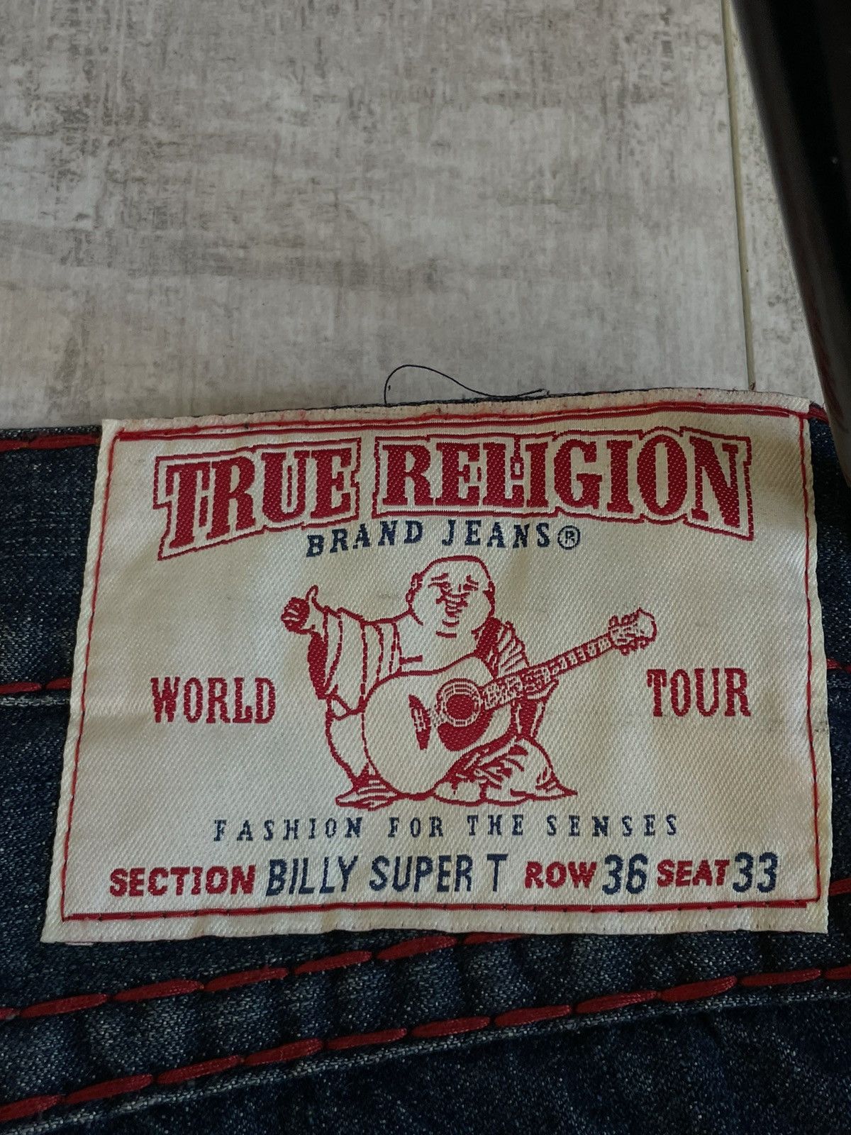 True Religion Vintage Y2K True Religion Super T Denim Jeans 00’s RARE Size US 33 - 8 Thumbnail