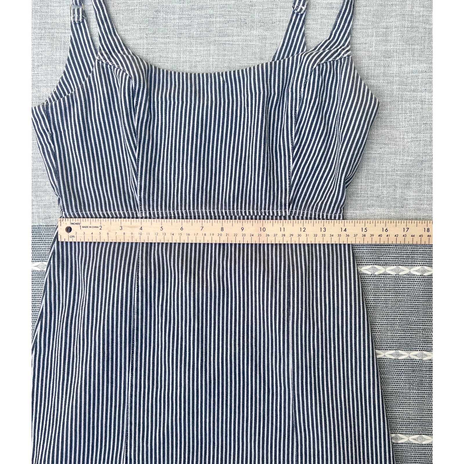 Bdg BDG Urban Outfitters Sleevless Tank Dress M Striped Denim Size M / US 6-8 / IT 42-44 - 8 Thumbnail